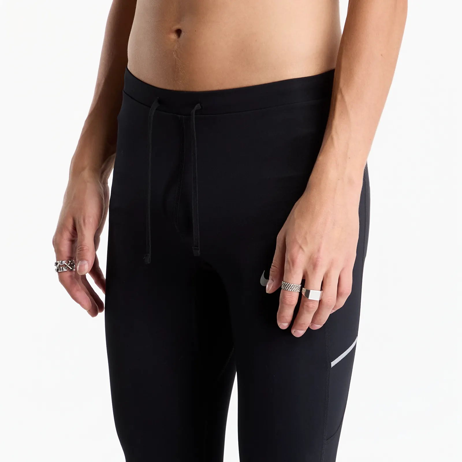 Κολάν Nike Miler Men's Dri-FIT Running Tights Black/ Black/ Reflective Silv