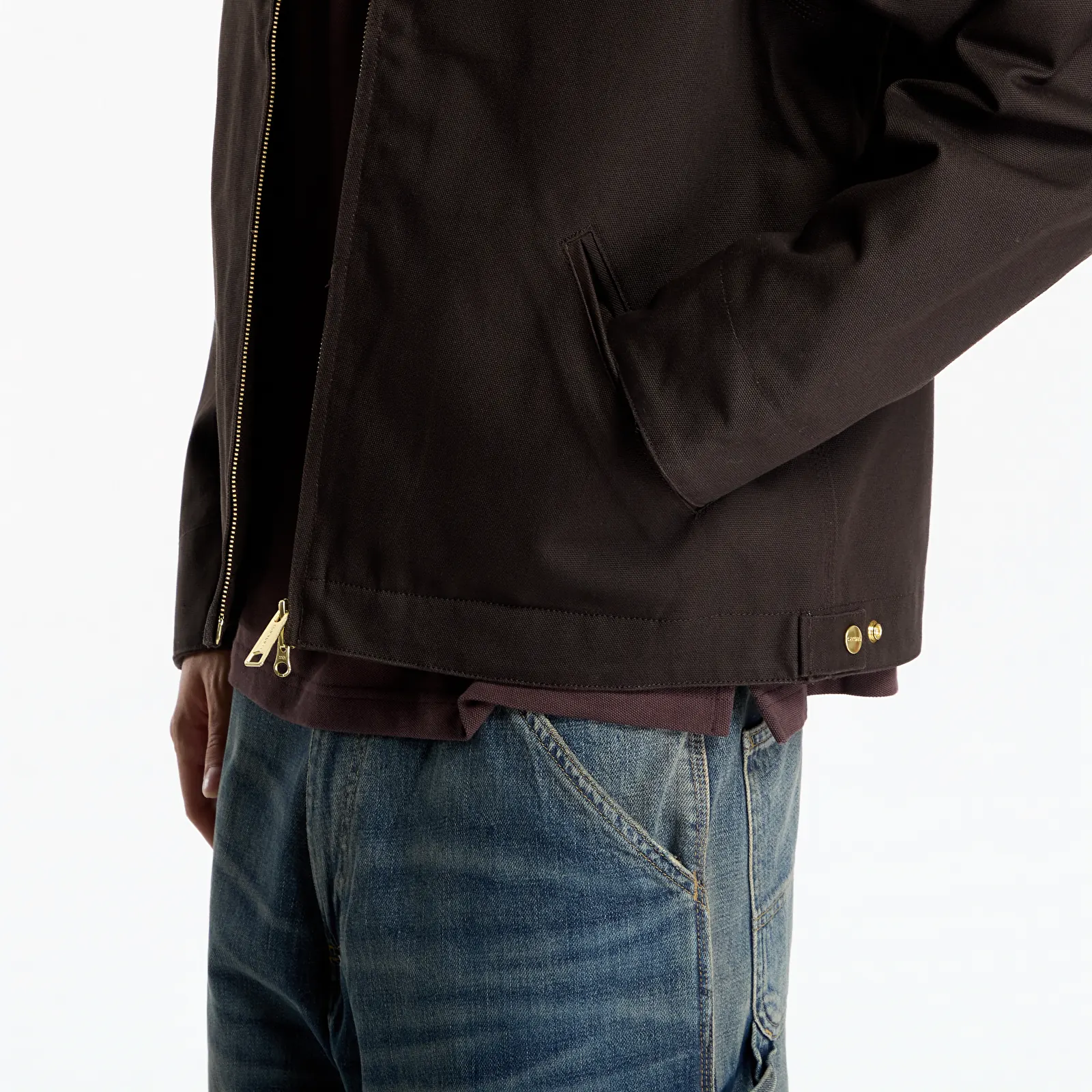 Men's jackets Carhartt WIP Detroit Jacket UNISEX Tobacco/ Black Rigid