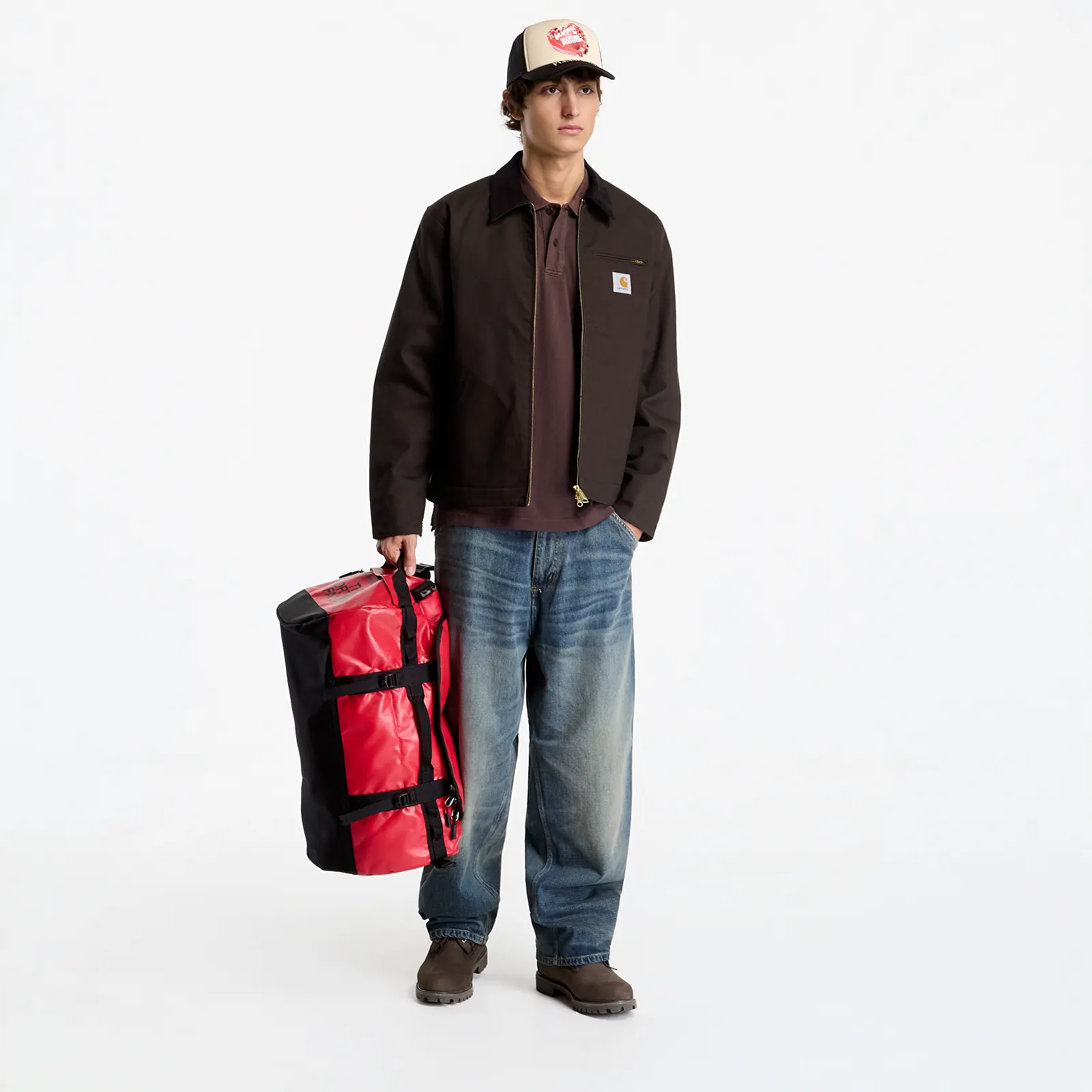 Men's jackets Carhartt WIP Detroit Jacket UNISEX Tobacco/ Black Rigid
