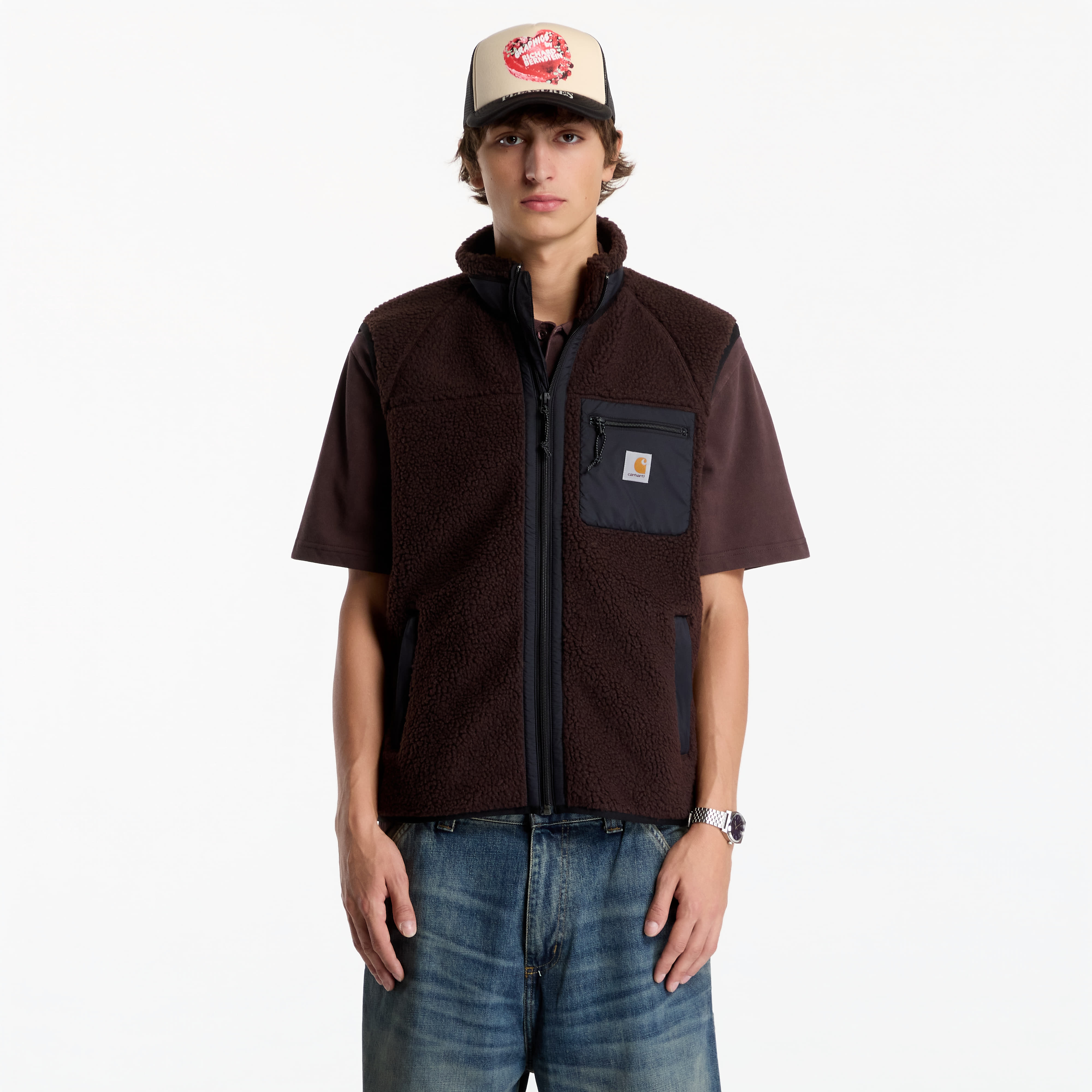 Vestă Carhartt WIP Prentis Vest Liner Palisander/ Black XXL