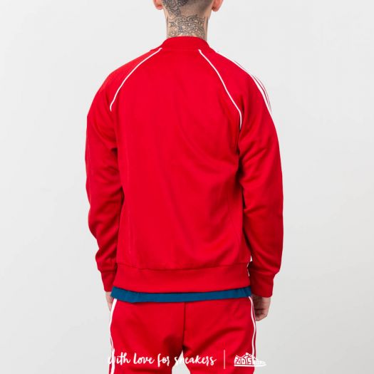 Hoodies en truien adidas SST Tracktop Crewneck Power Red Footshop