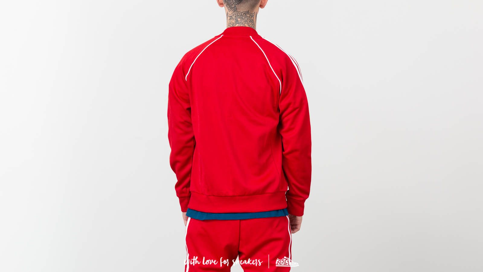 Felpe adidas SST Tracktop Crewneck Power Red