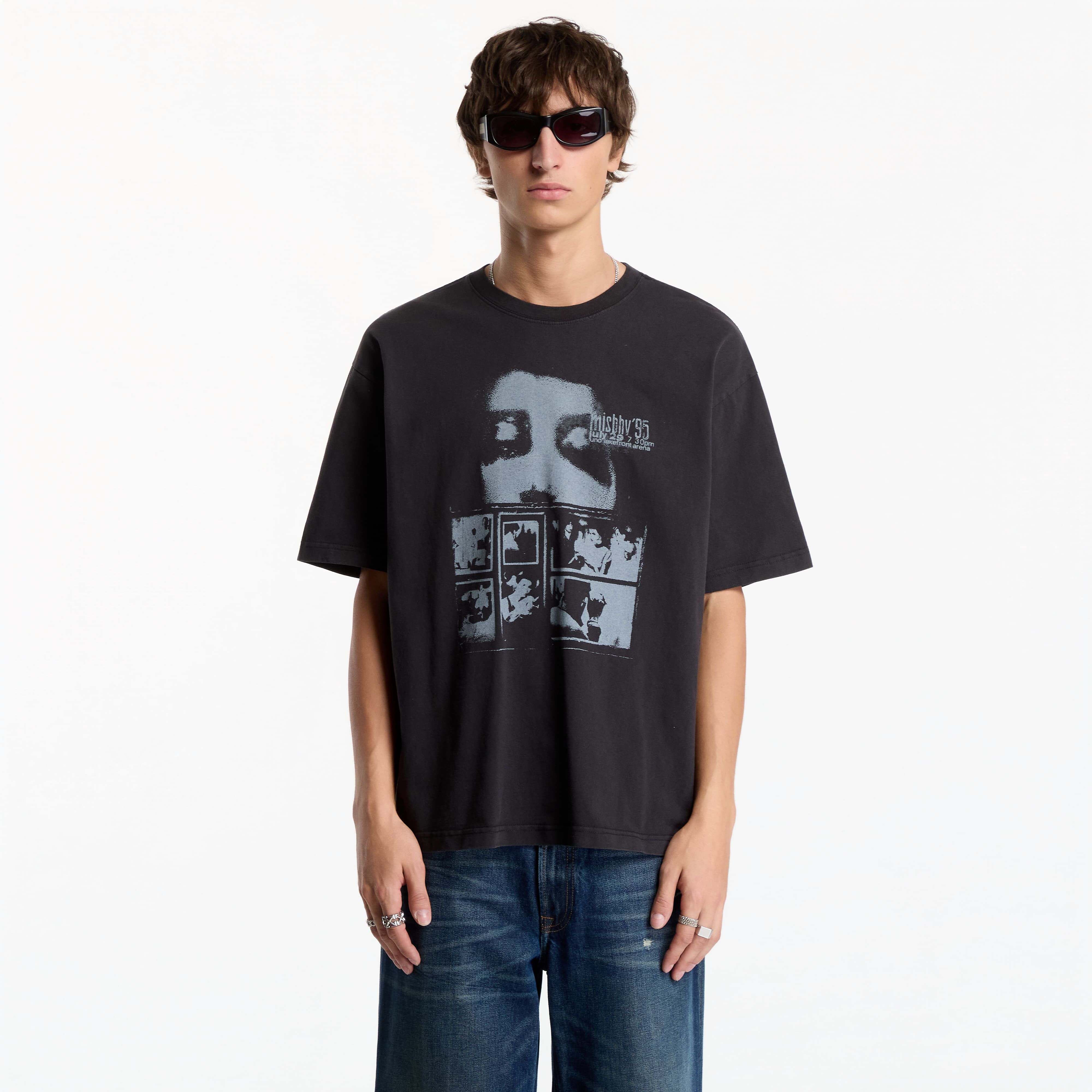 Тениска MISBHV 7:30 Pm Lakefront Gentle Wash Black T-Shirt UNISEX Washed Black M