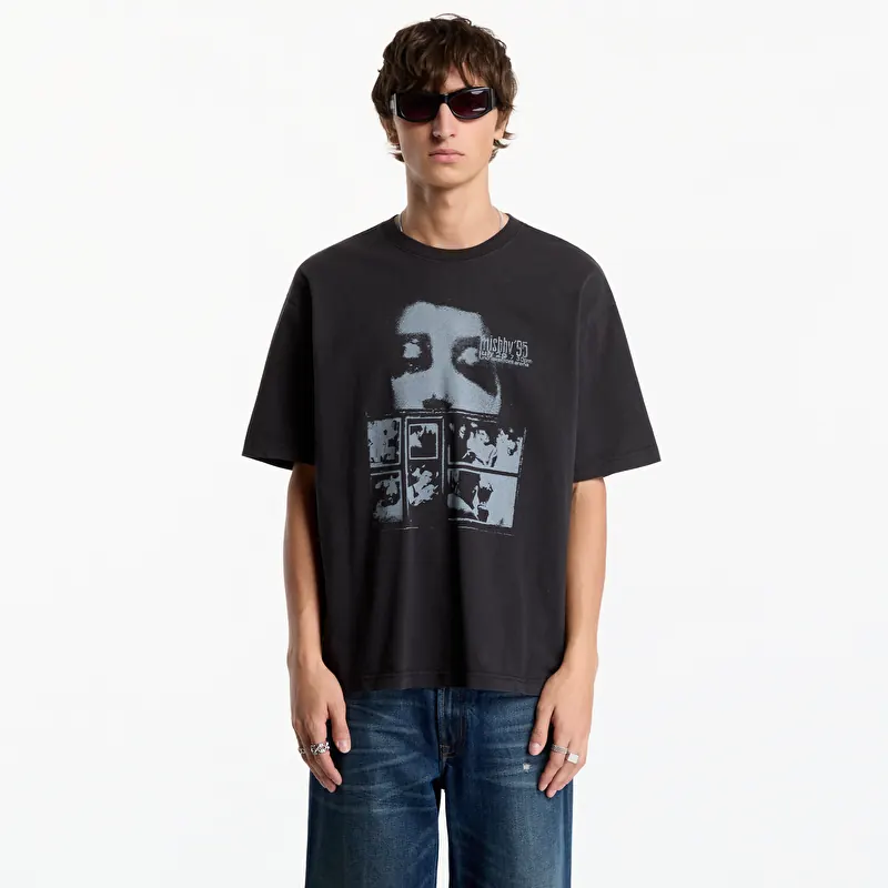T-skjorte MISBHV 7:30 Pm Lakefront Gentle Wash Black T-Shirt UNISEX Washed Black