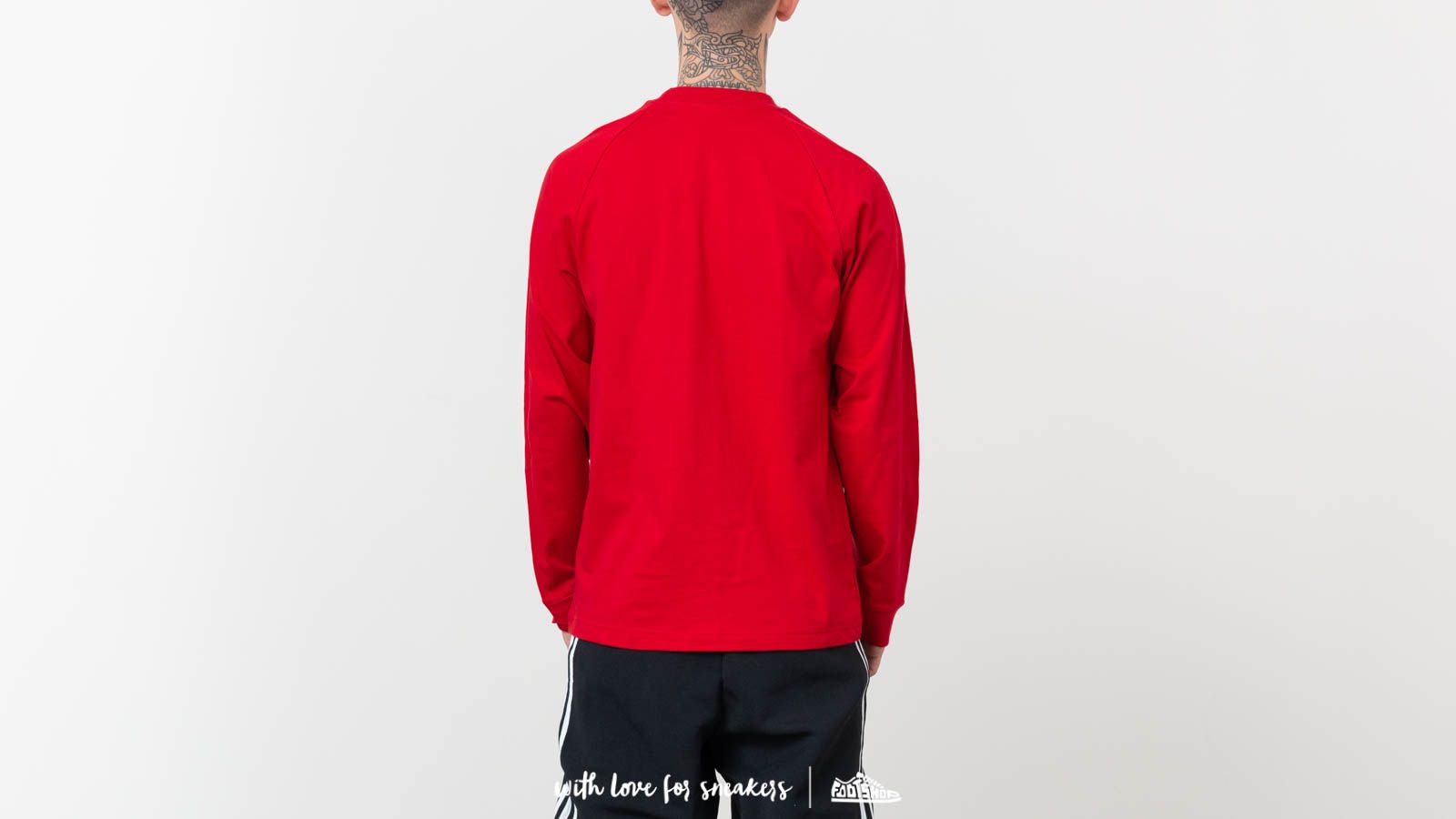 Camisetas adidas Originals 3-Stripes Longsleeve Tee Power Red