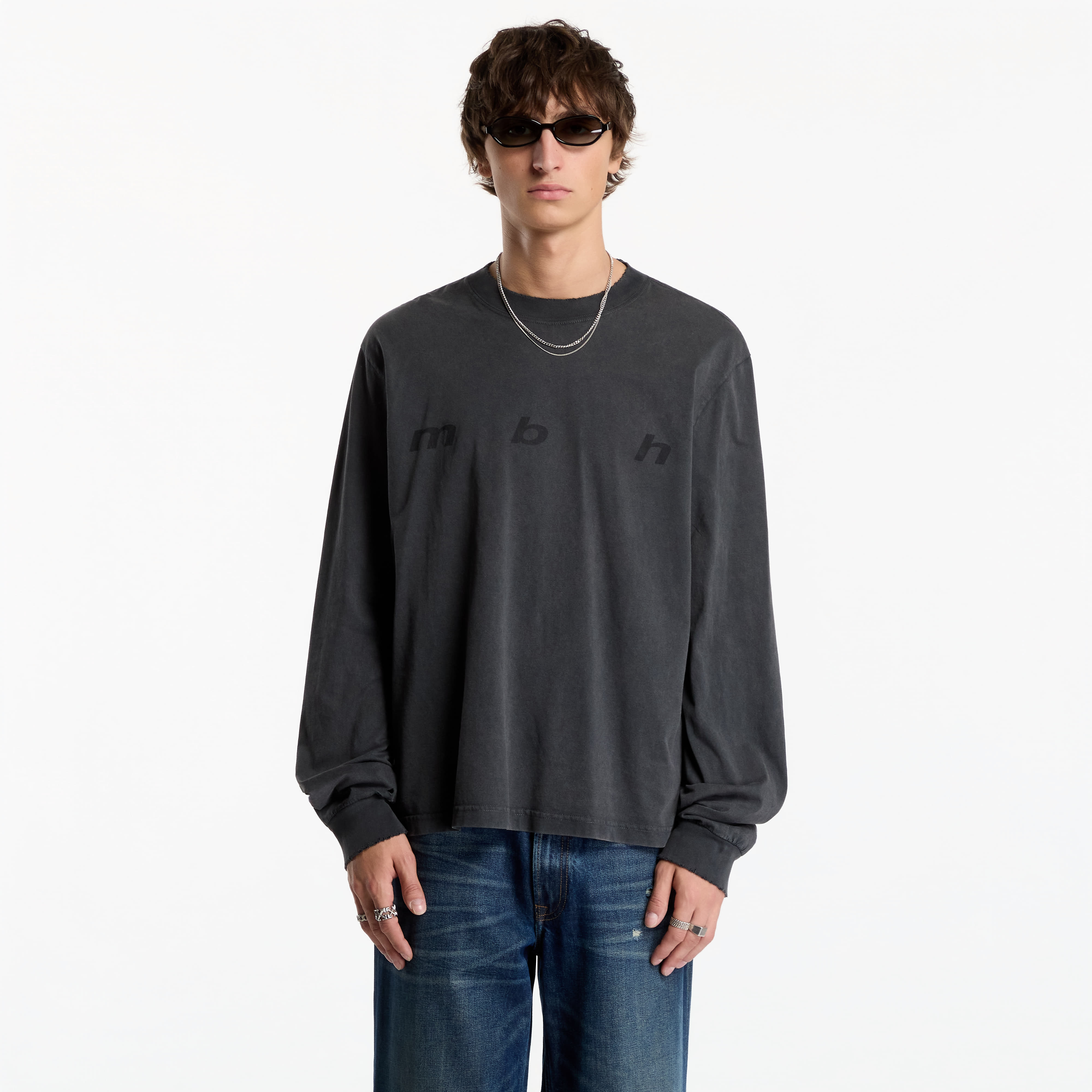 T-shirt MISBHV M B H Longsleeve UNISEX Washed Black XXL