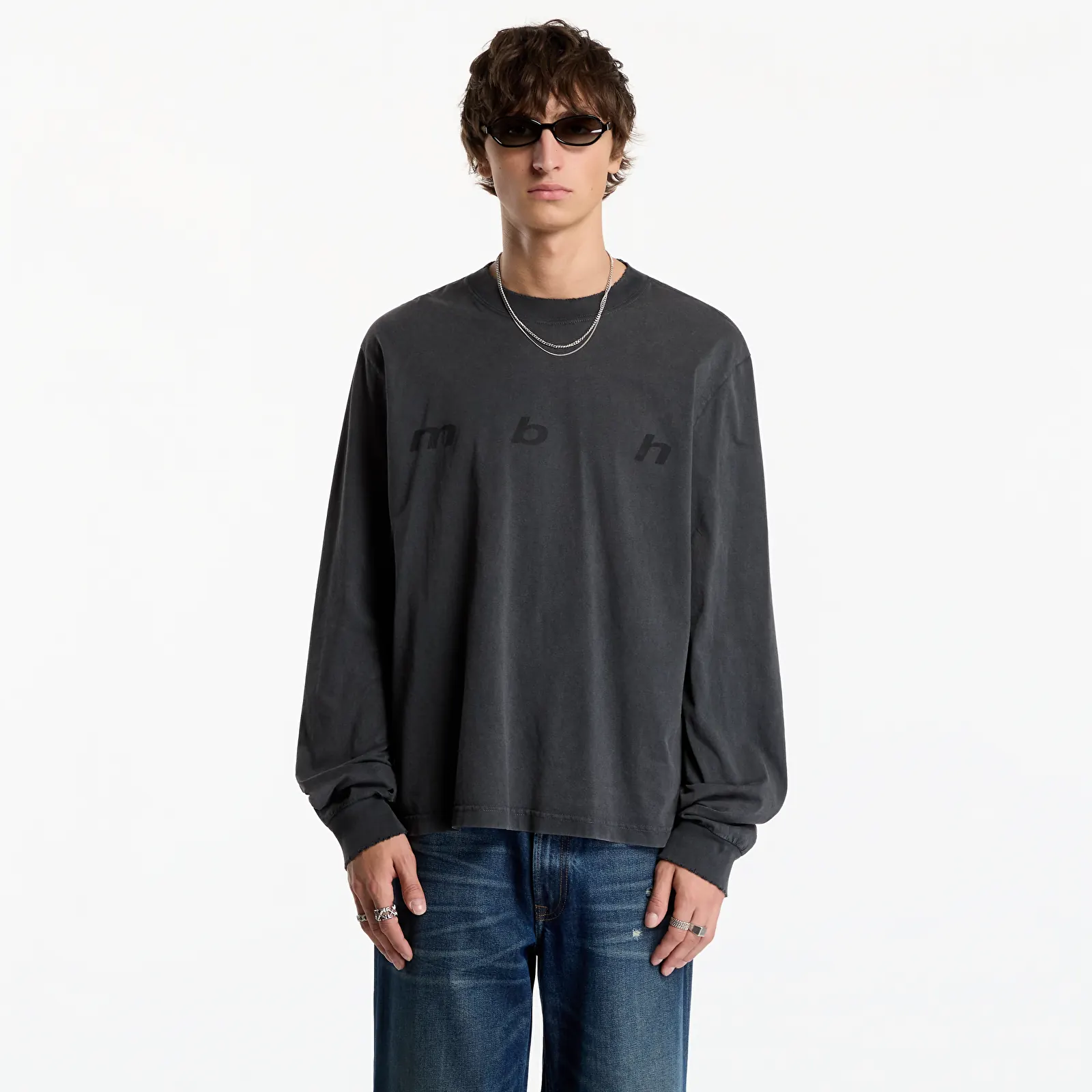 T-shirts MISBHV M B H Longsleeve UNISEX Washed Black