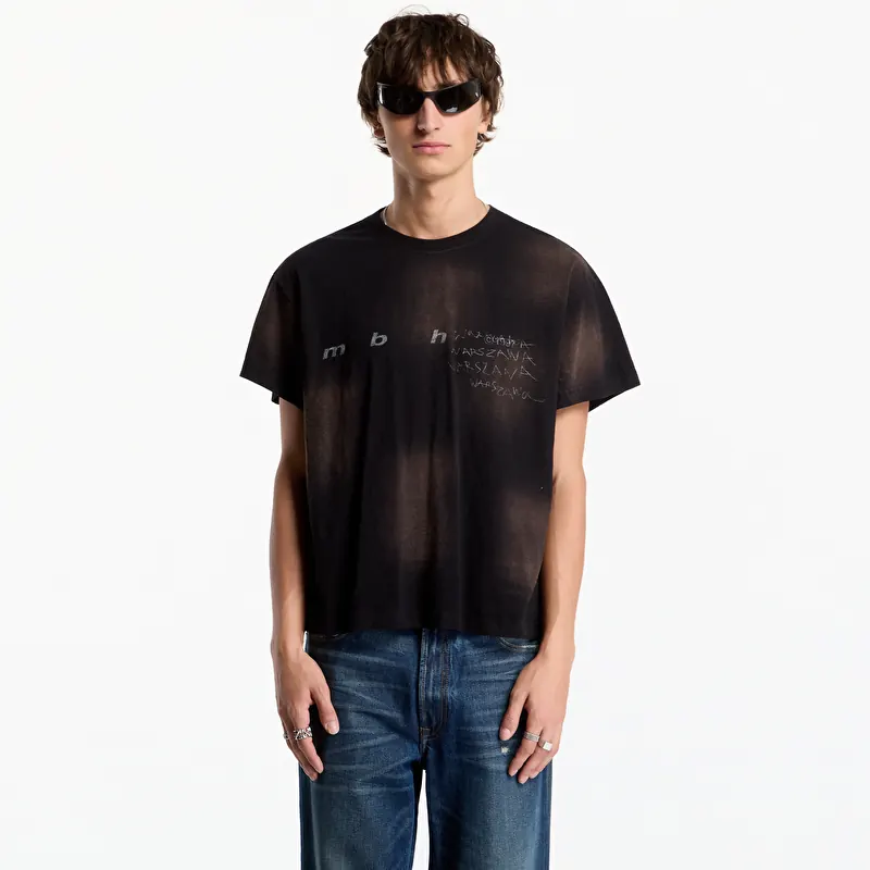 T-shirt MISBHV M B H Spot Wash Burnt Black T-Shirt UNISEX Washed Black
