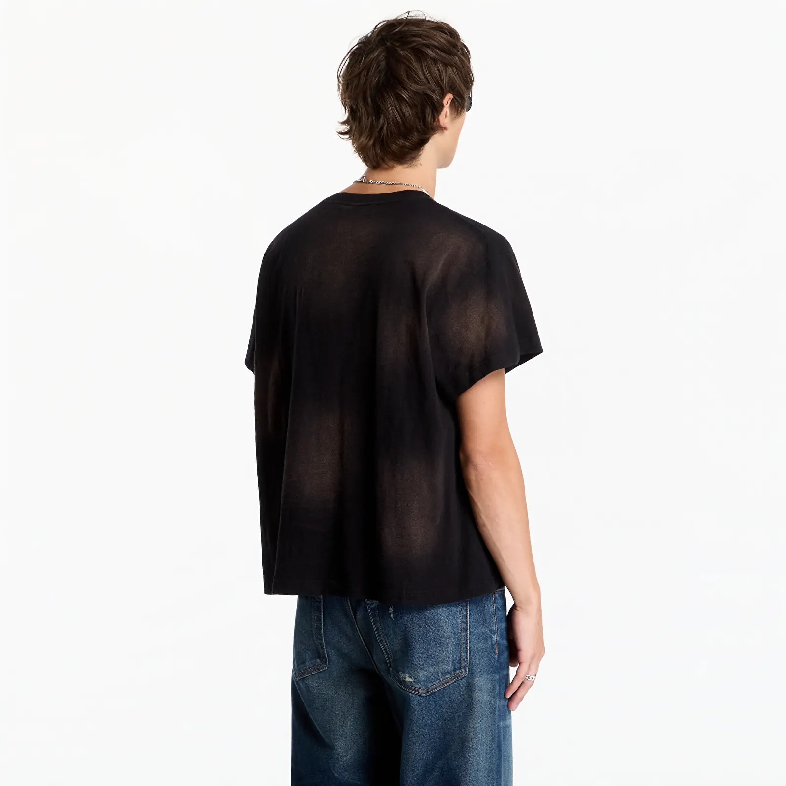 T-shirts MISBHV M B H Spot Wash Burnt Black T-Shirt UNISEX Washed Black