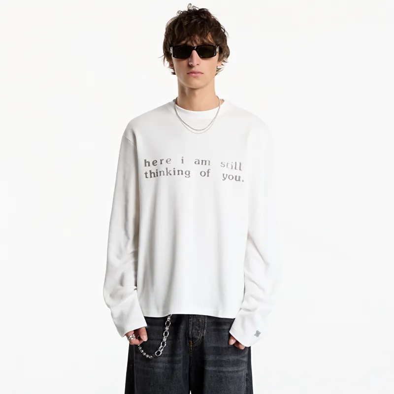 Póló MISBHV Here I Am Still Thinking Of You Waffle Longsleeve UNISEX Off White