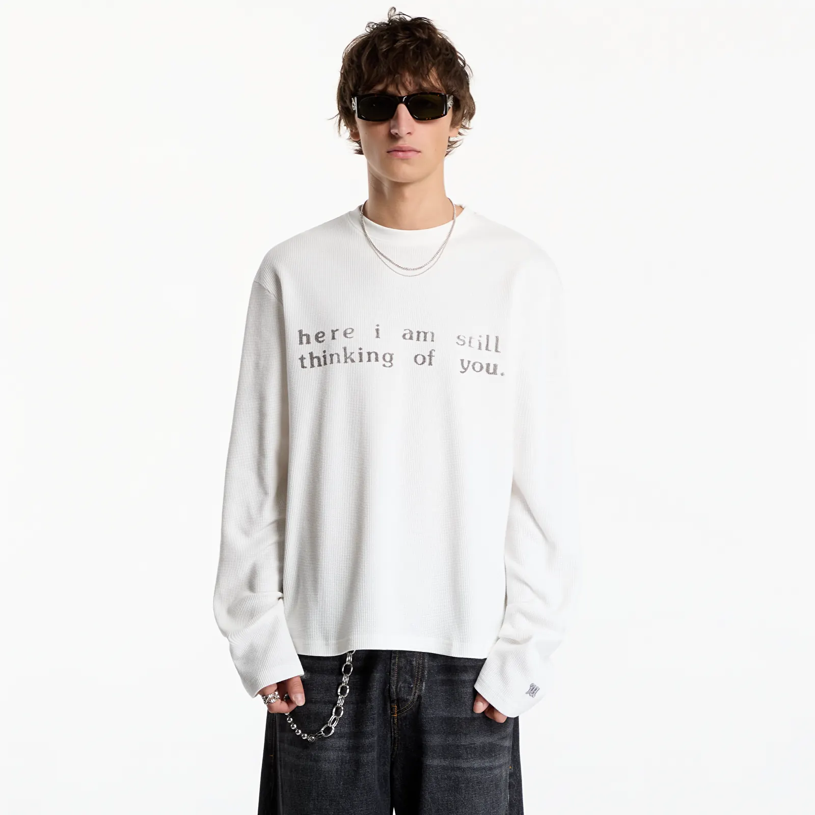 T-shirts MISBHV Here I Am Still Thinking Of You Waffle Longsleeve UNISEX Off White
