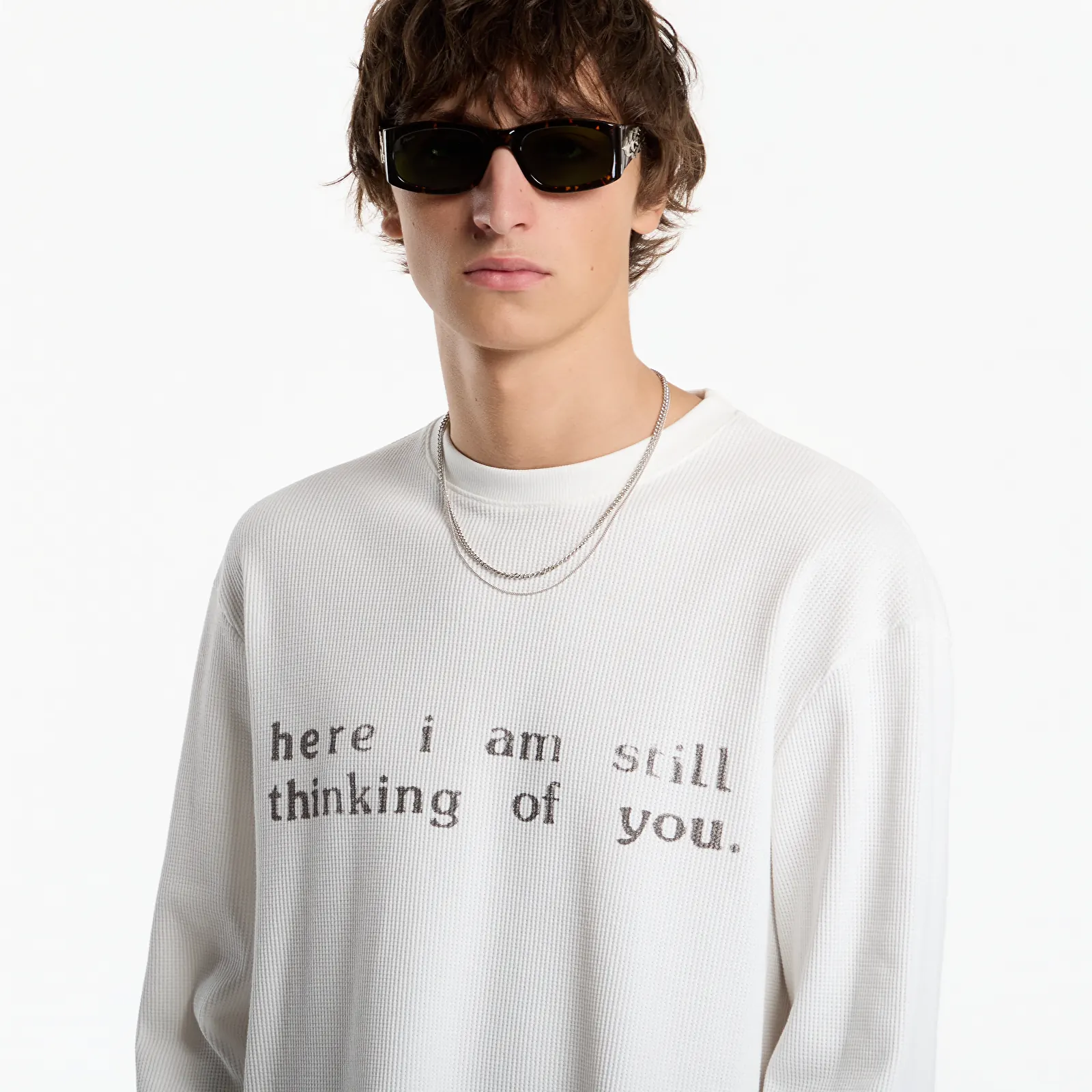 T-shirts MISBHV Here I Am Still Thinking Of You Waffle Longsleeve UNISEX Off White