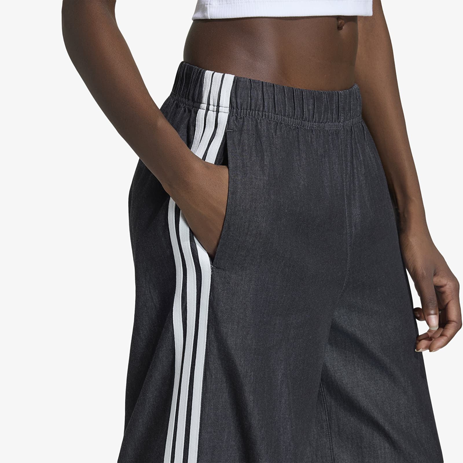 Pants adidas Originals Summer Glow Denim Wide Leg Medium Black Denim