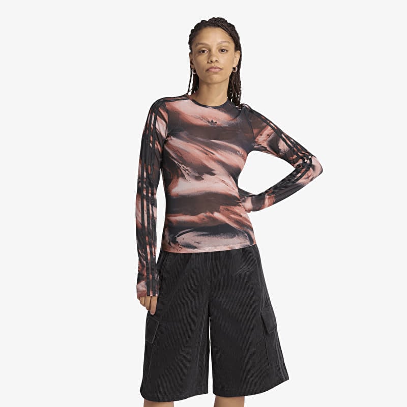 T-shirt adidas Graphic Mesh T-Shirt Vermillion/ Crystal Linen/ Aurora Coffee