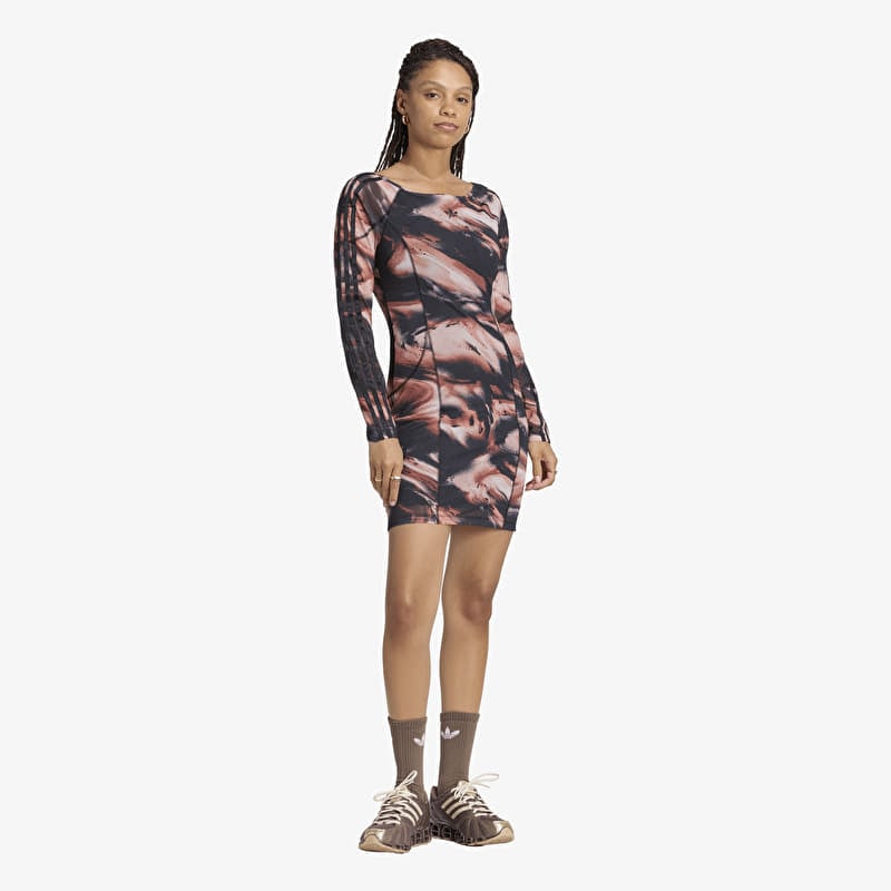 adidas Graphic Mini Dress Vermillion/ Crystal Linen/ Aurora Coffee