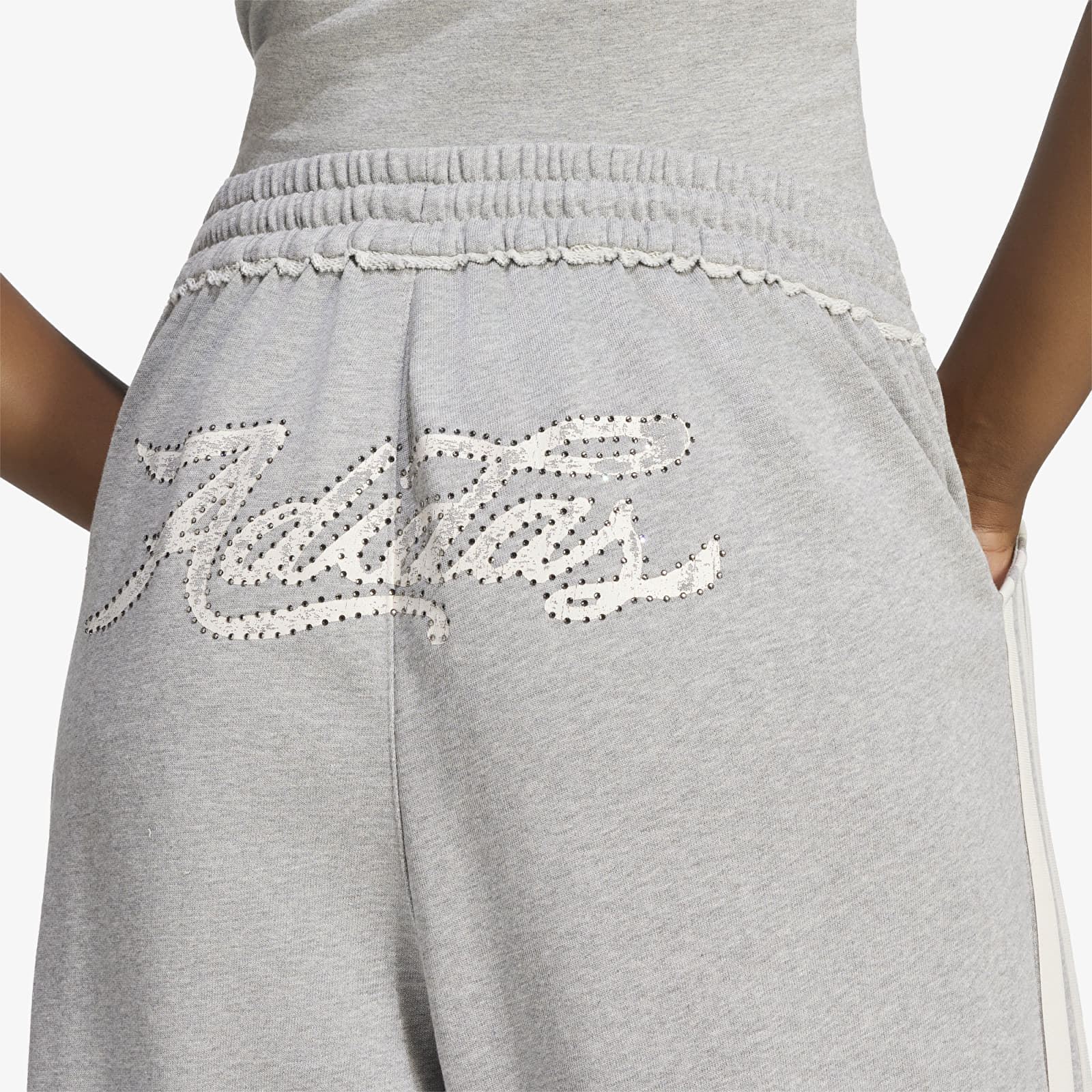 Calças de senhora adidas Graphic Loose Sweat Medium Grey Heather