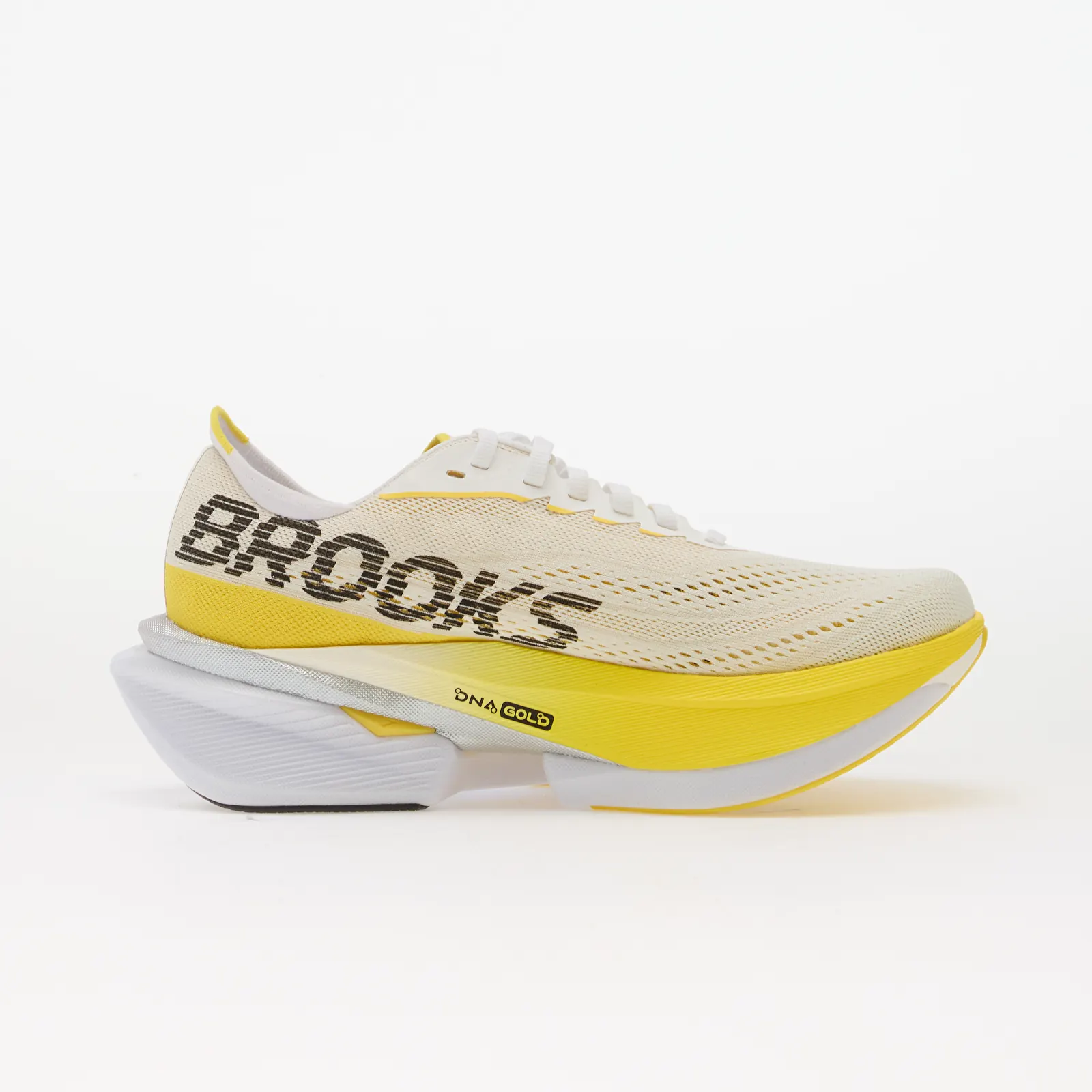Women's shoes Brooks Hyperion Max 4 W White/ Cyber Yellow/ Black