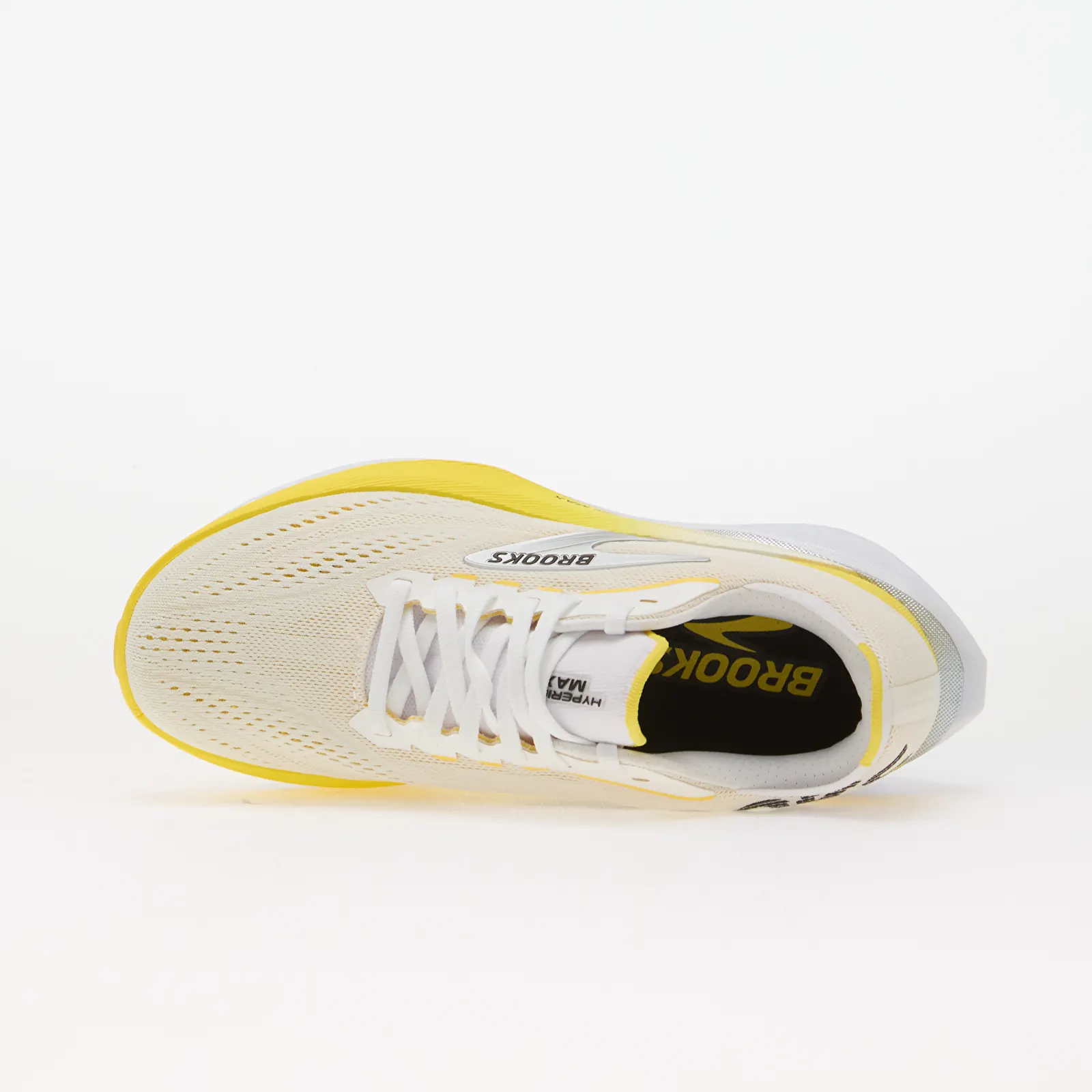 Women's shoes Brooks Hyperion Max 4 W White/ Cyber Yellow/ Black
