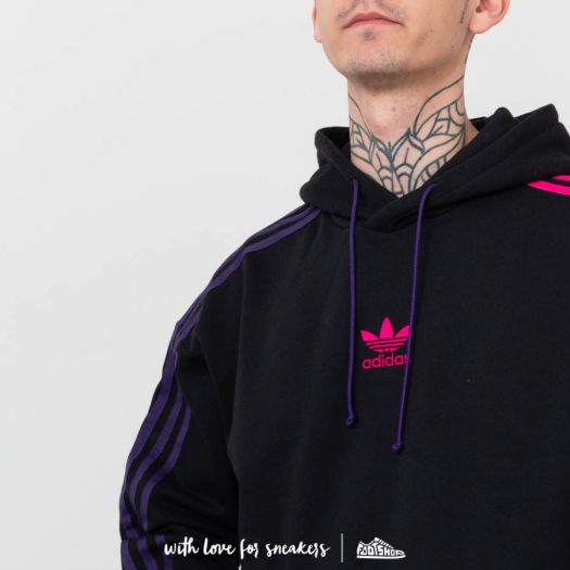 adidas 3 Stripes Hoodie Black Footshop
