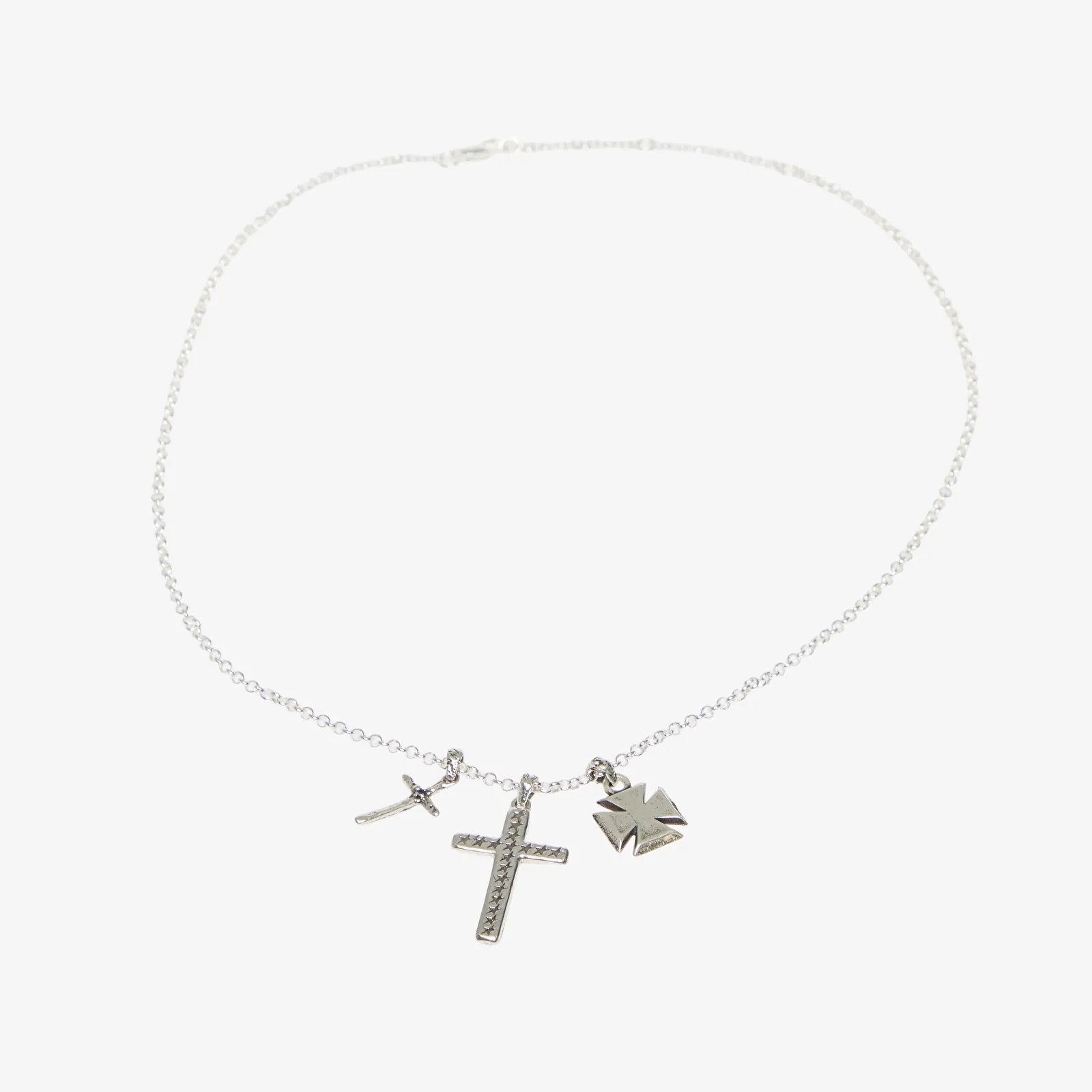 Kaulakorut TwoJeys Multi Cross Necklace Silver
