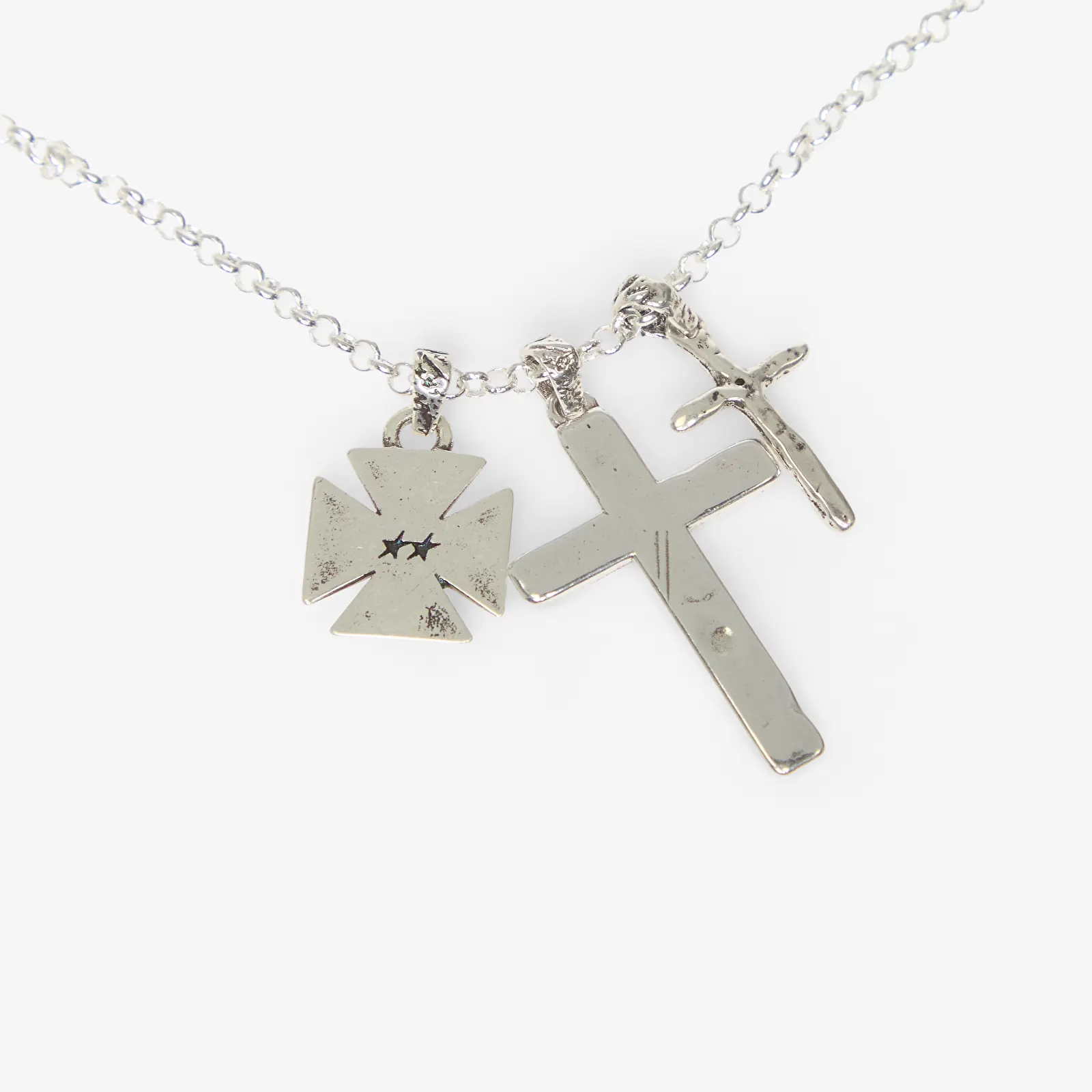 Kaulakorut TwoJeys Multi Cross Necklace Silver