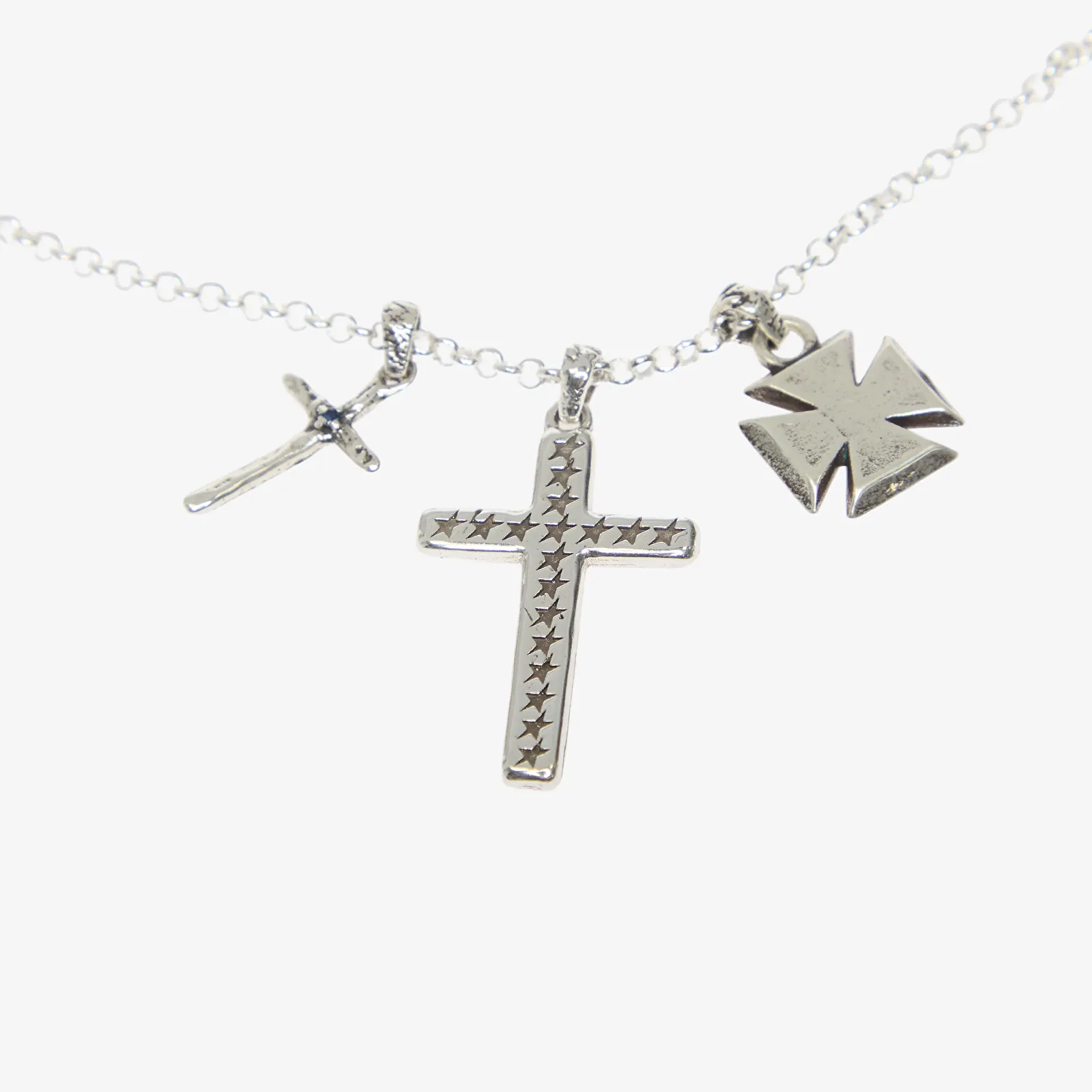 Kaulakorut TwoJeys Multi Cross Necklace Silver