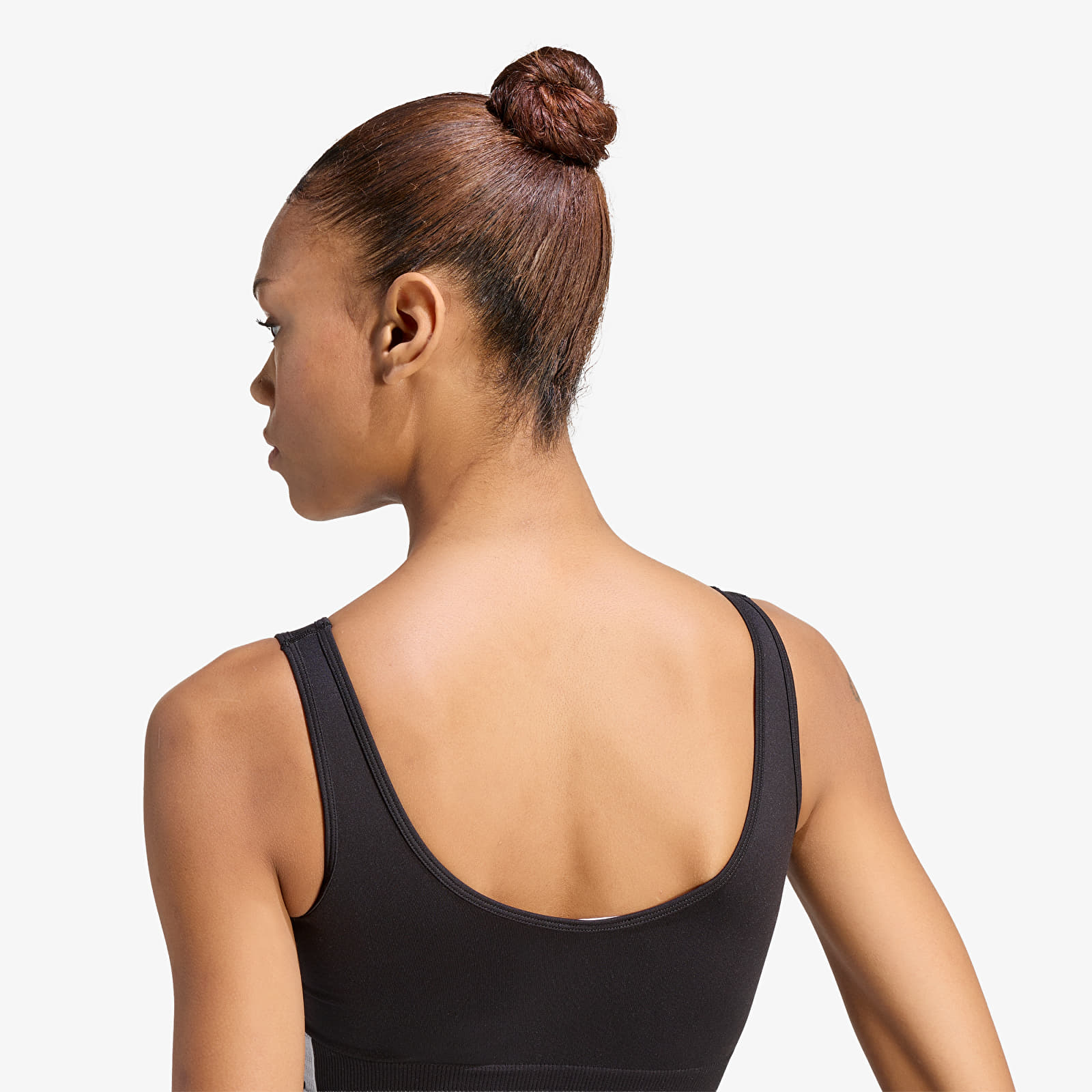 Dámske podprsenky adidas Essentials 3 Stripes Seamless Bralette Black