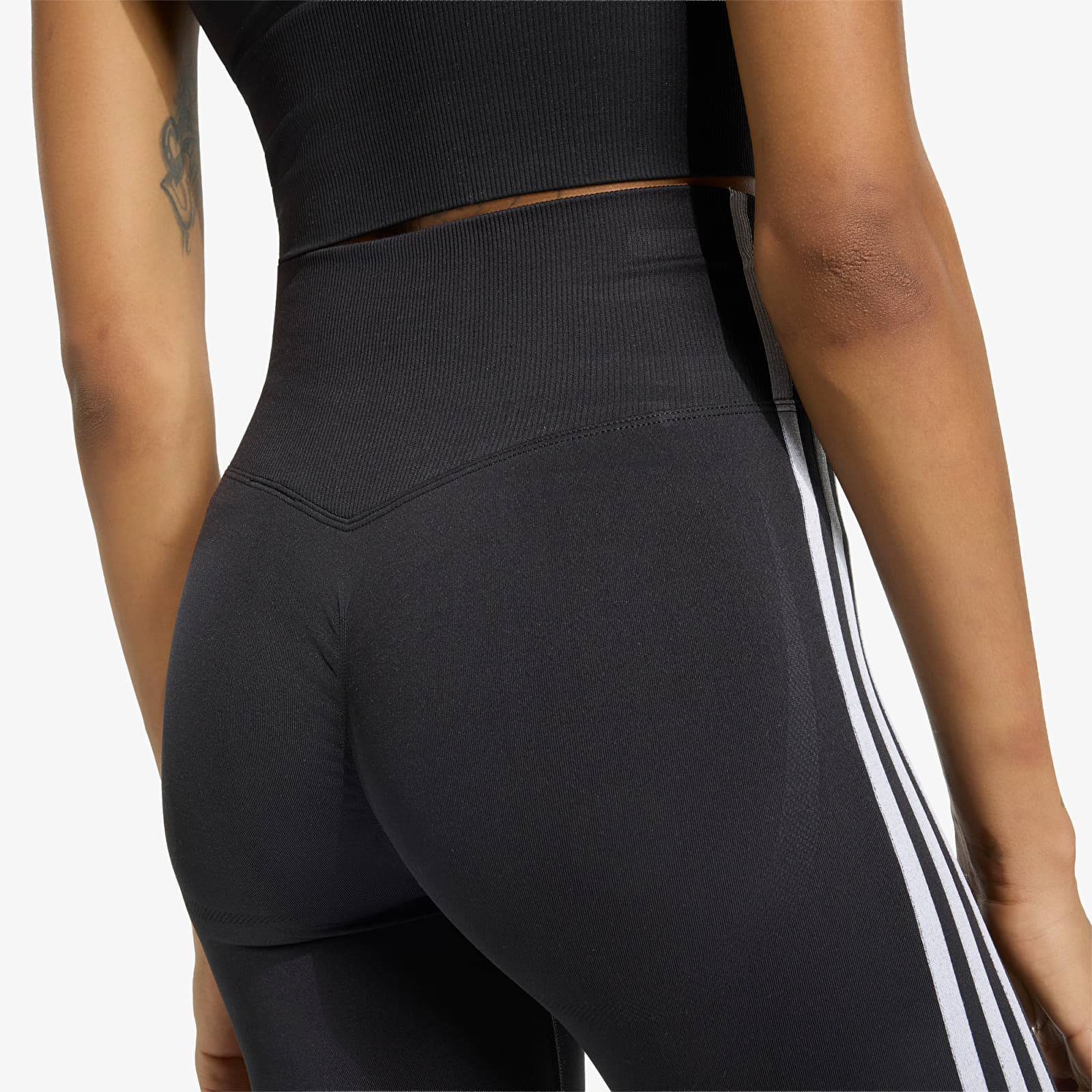 Leggings de mulher adidas Essentials 3-Stripes Seamless Leggings Black