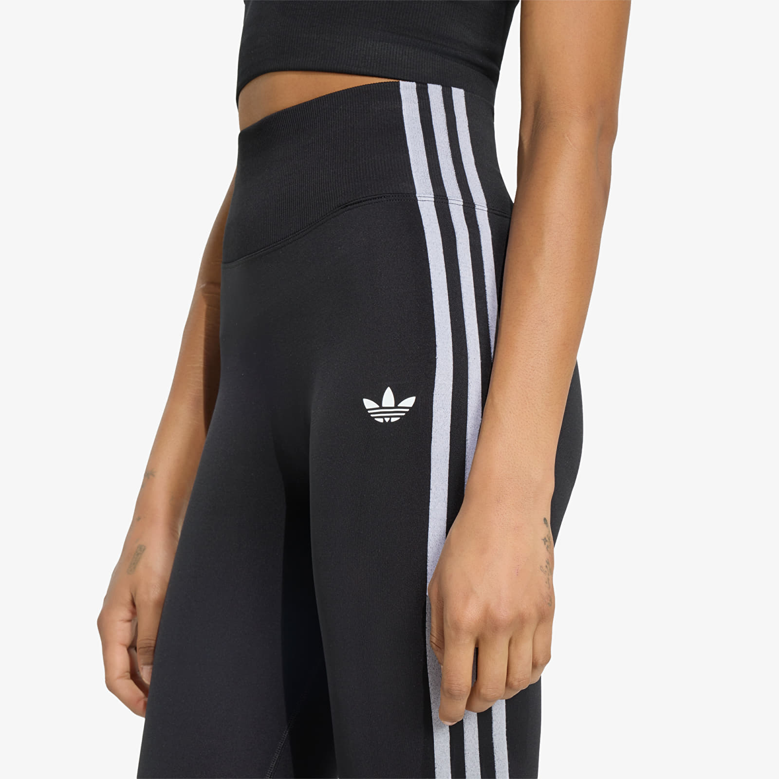 Leggings de mulher adidas Essentials 3-Stripes Seamless Leggings Black