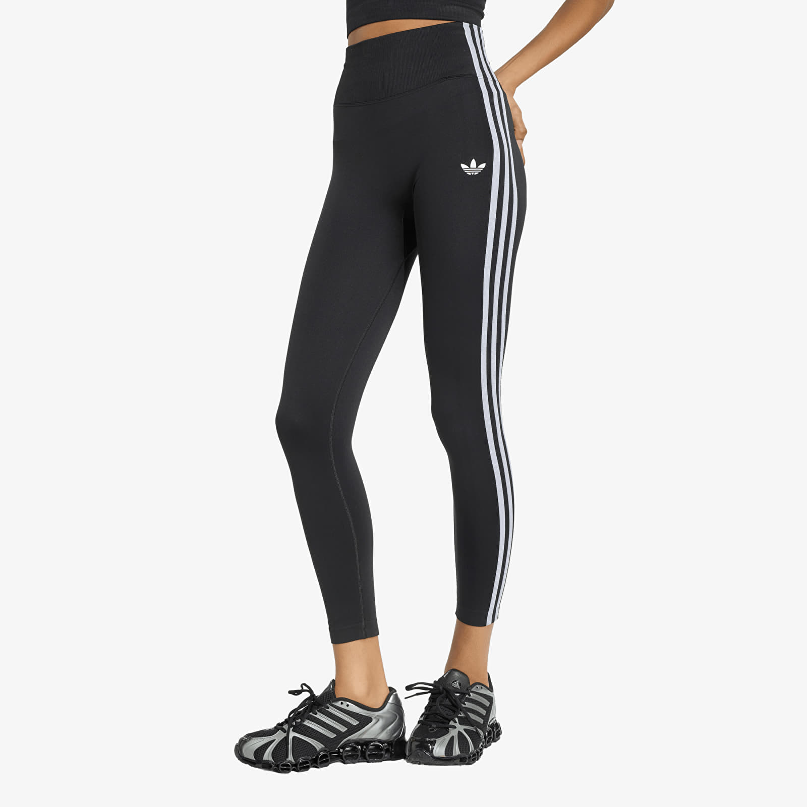 Leggings de mulher adidas Essentials 3-Stripes Seamless Leggings Black