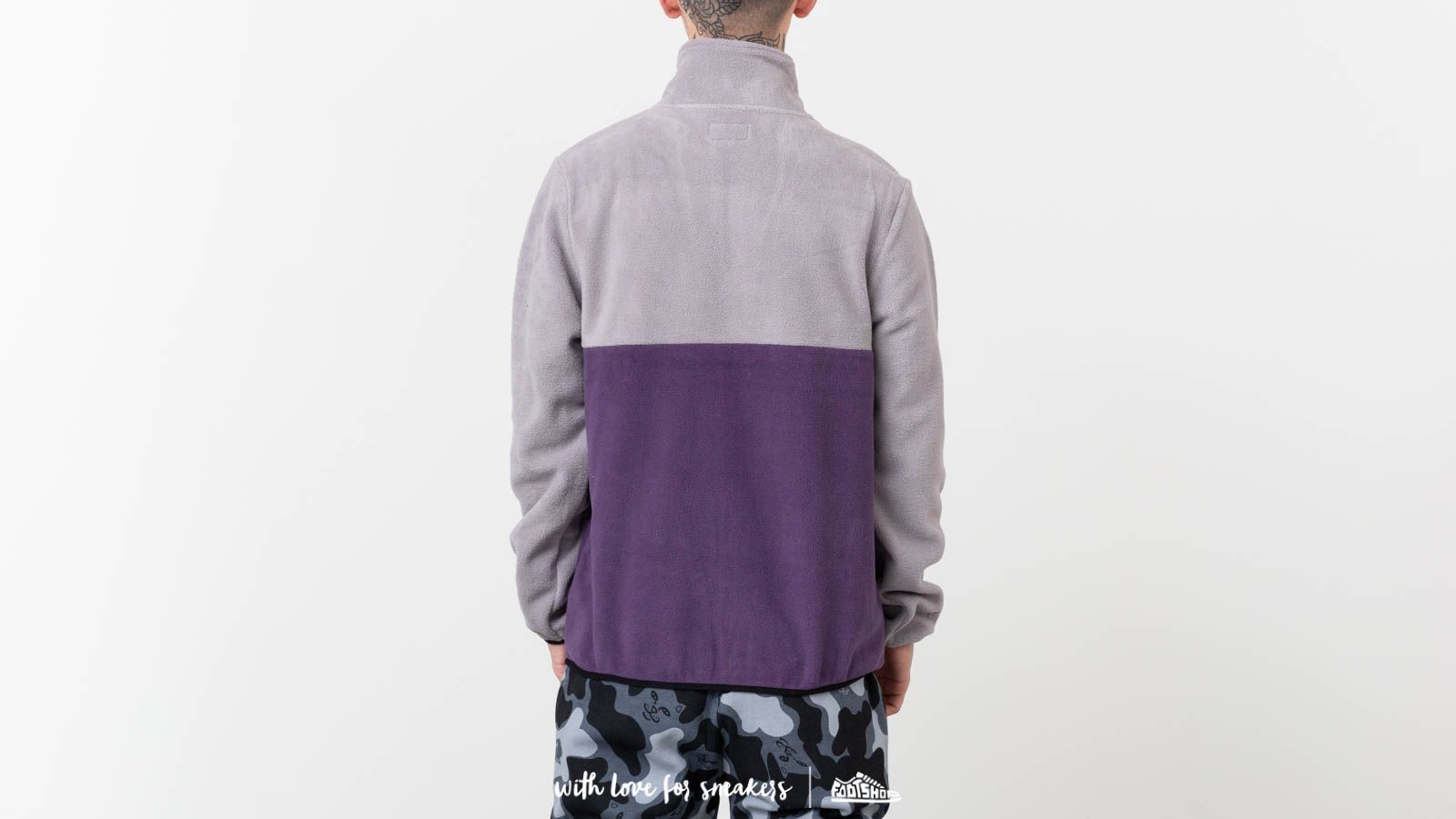 Sweatjacken und Sweatshirts RIPNDIP Castanza Half Zip Brushed Fleece Sweater Grey