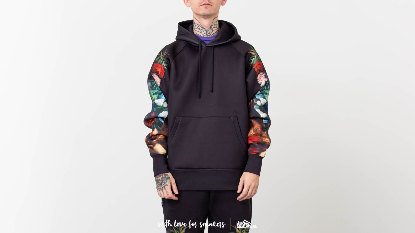 Ripndip bouquet black neoprene hoodie outlet