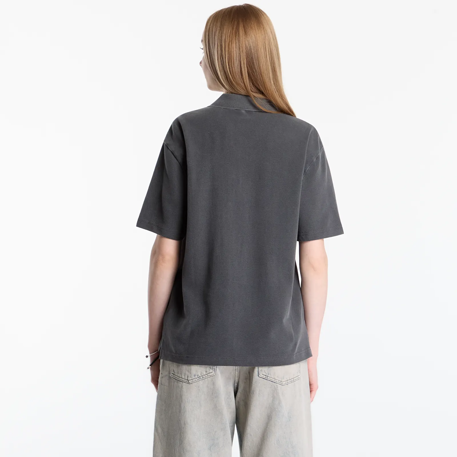 Men's T-shirts Carhartt WIP S/S Wayne Polo UNISEX Black Garment Dyed
