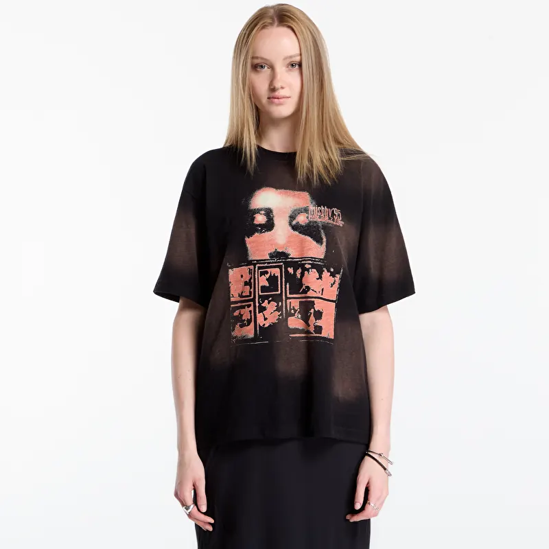 T-skjorte MISBHV 7:30 Pm Lakefront Spot Wash Black T-Shirt UNISEX Washed Black