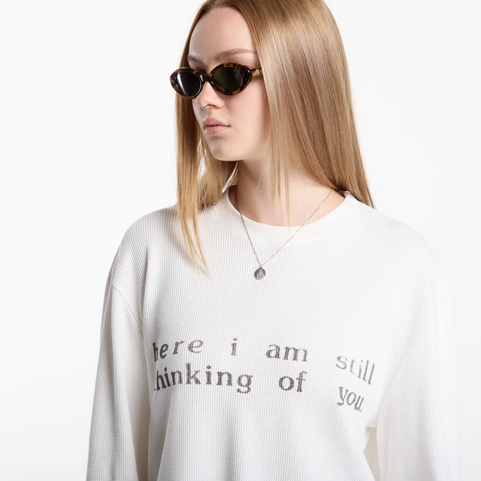 T-shirts MISBHV Here I Am Still Thinking Of You Waffle Longsleeve UNISEX Off White