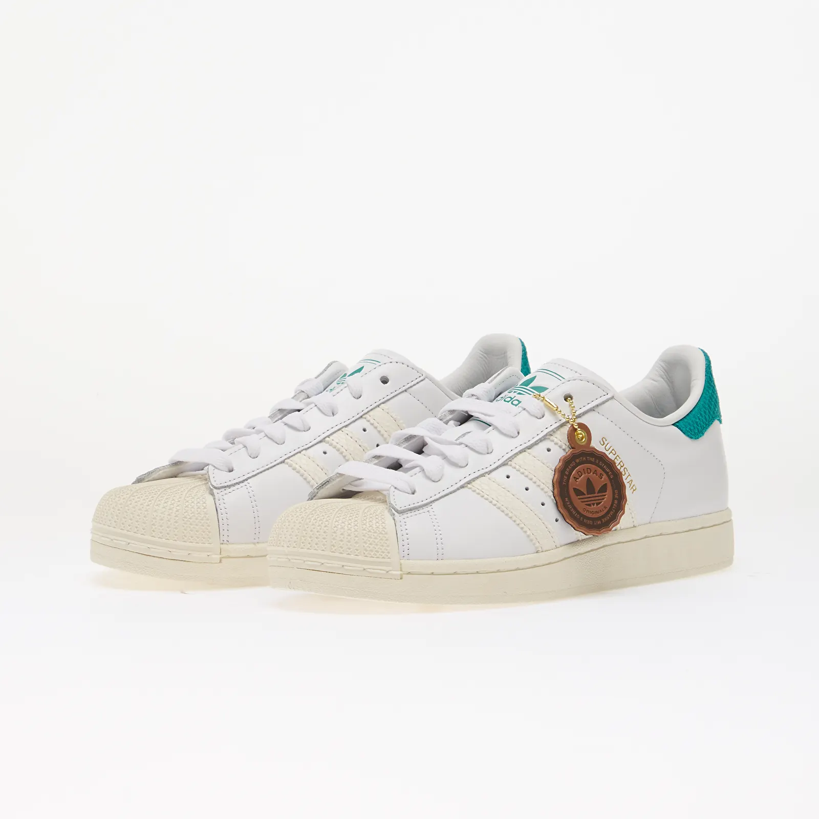 Men's shoes adidas Superstar II Ftwr White/ Equipment Green/ Off White