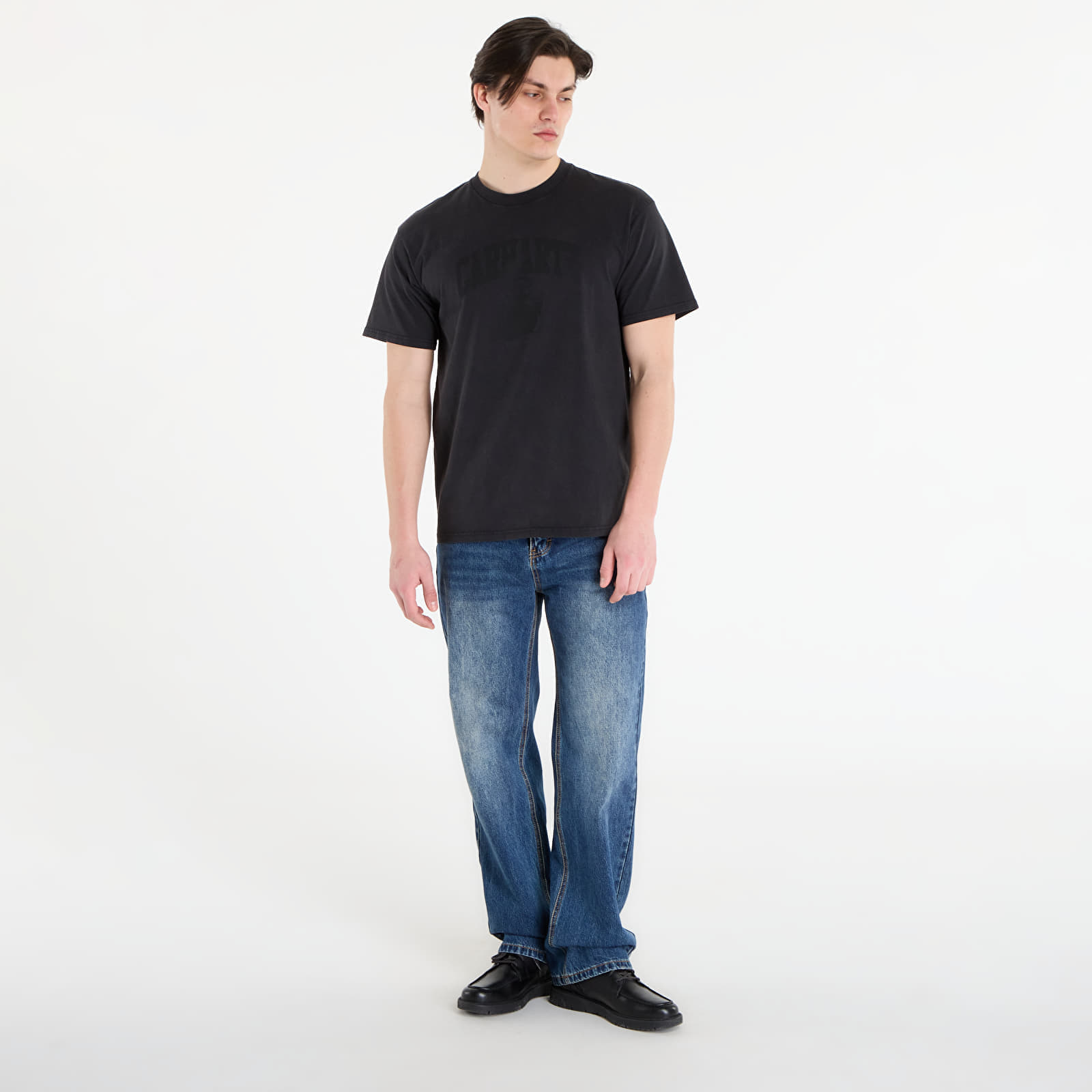 Männer T-Shirts Carhartt WIP S/S Faded Pond Corps T-Shirt UNISEX Black