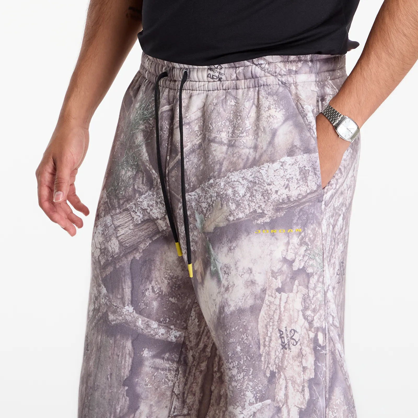 Treninguri Jordan Brooklyn Men's Realtree Open-Hem Pants White/ Bright Citron