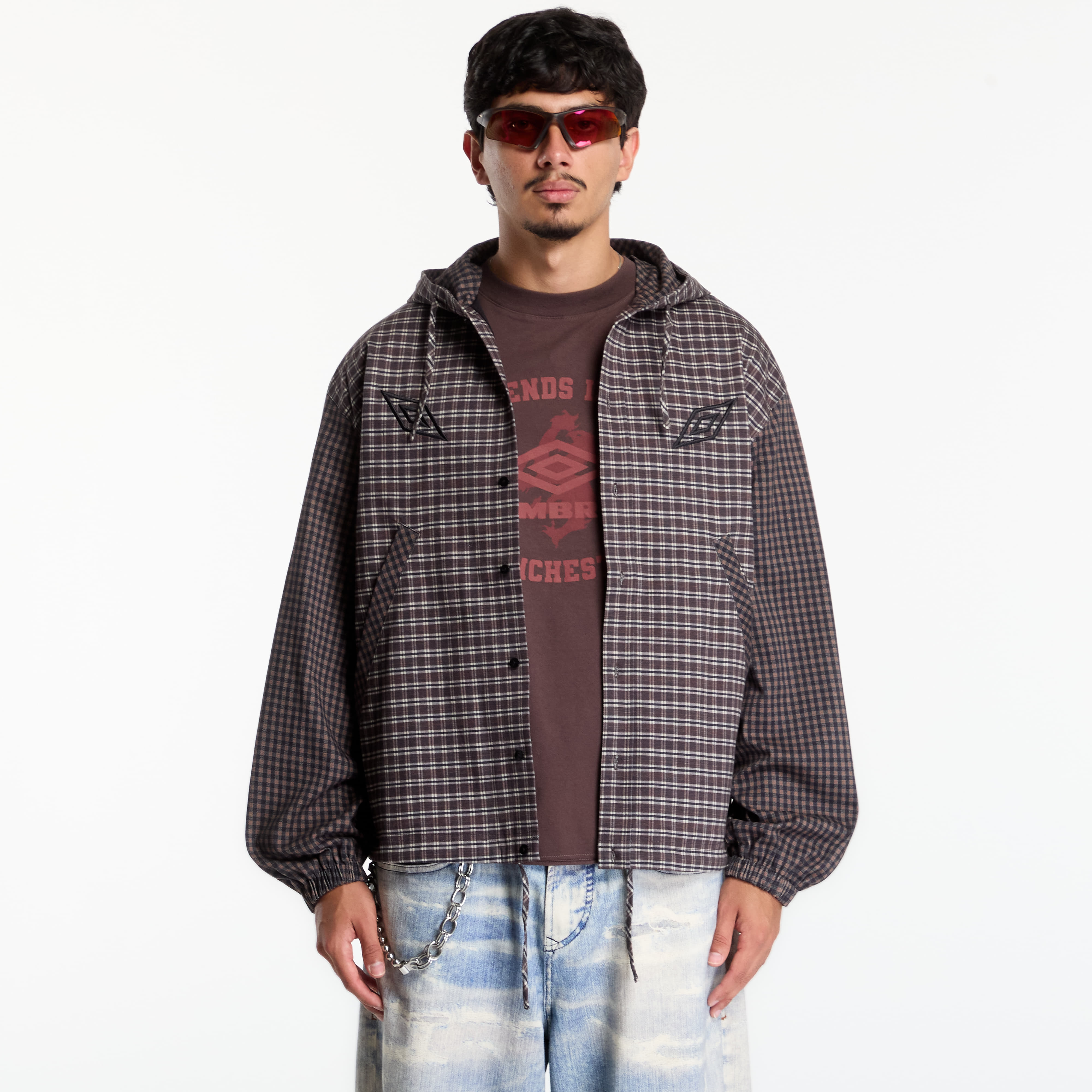 Яке Umbro Double Plaid Jacket Dark Brown XL