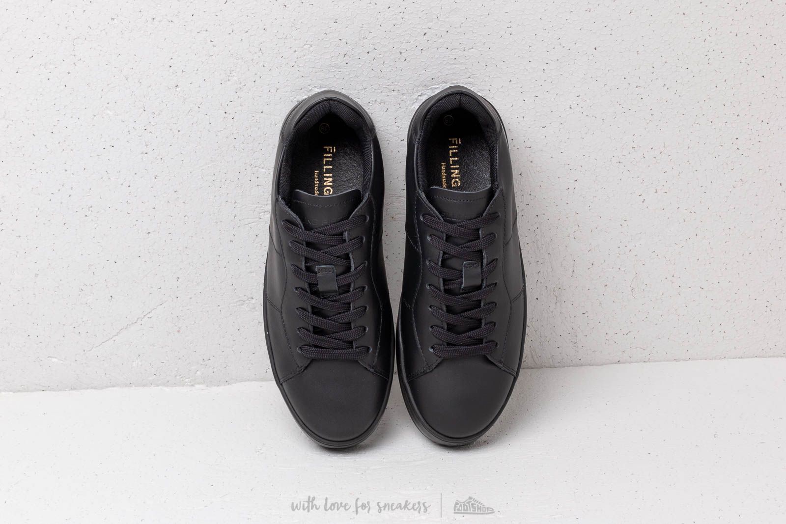 Men's shoes Filling Pieces Light Plain Court All Black