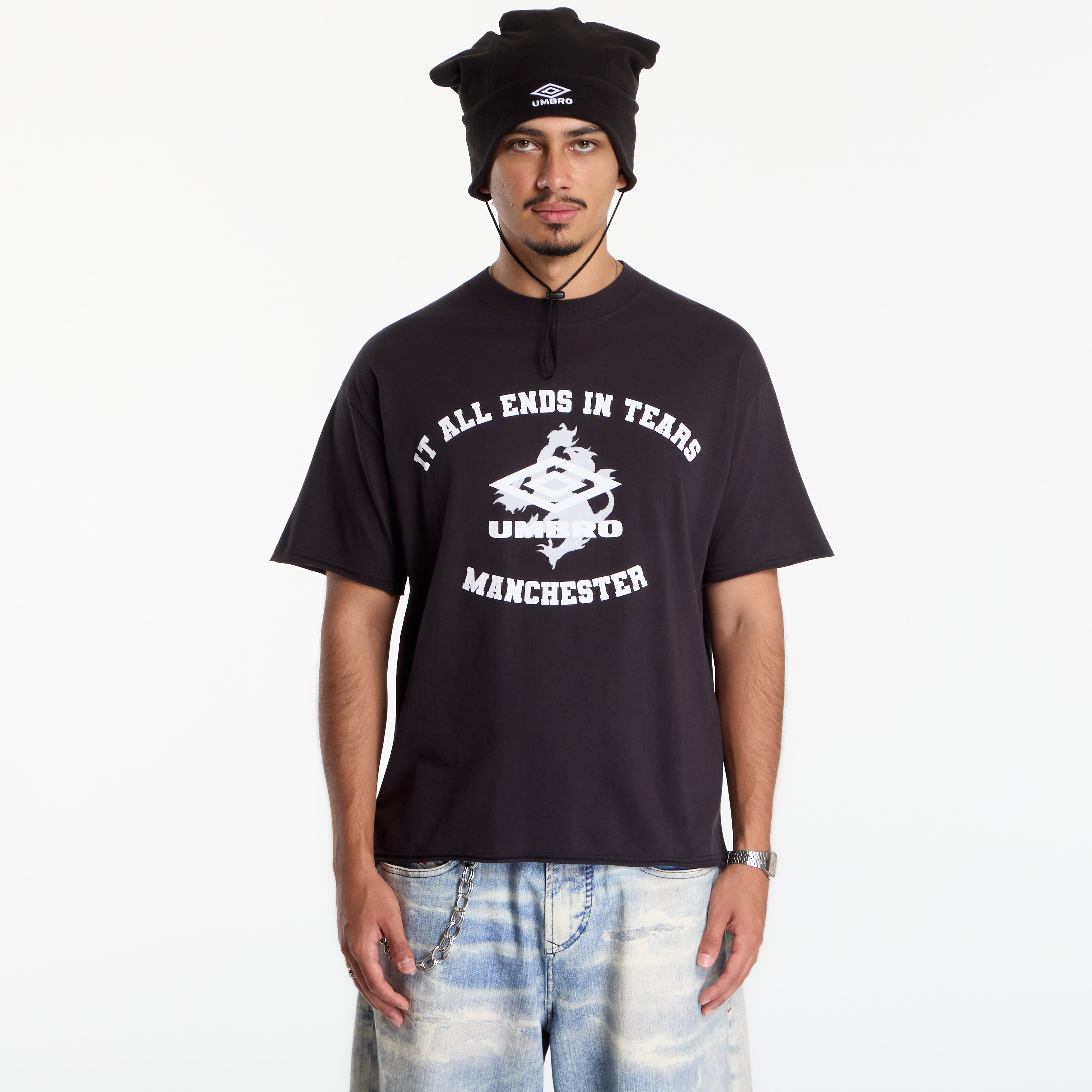 Тениска Umbro It All Ends In Tears T Shirt Washed Black L
