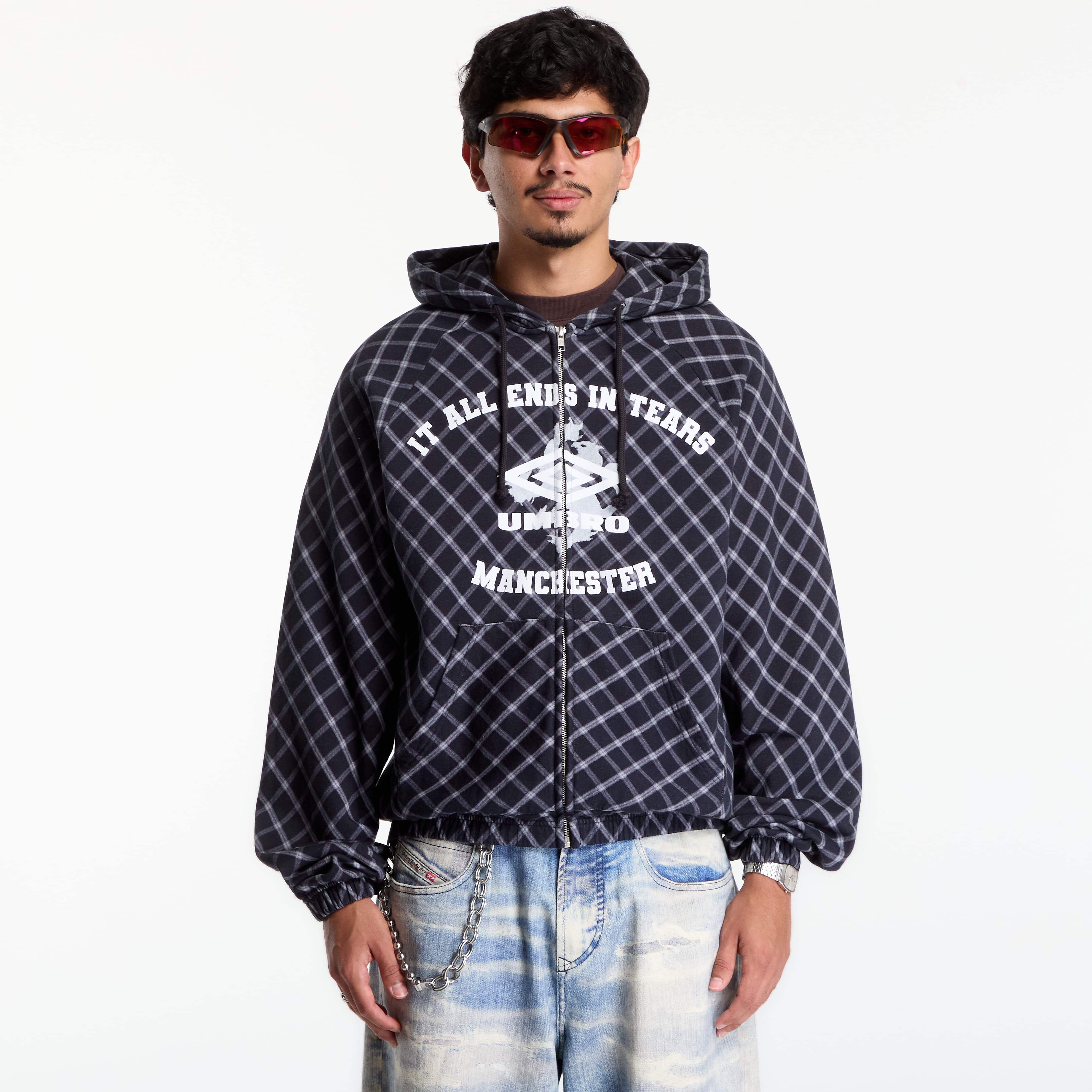 Суитшърт Umbro It All Ends In Tears Masked Hoodie Anthracite M