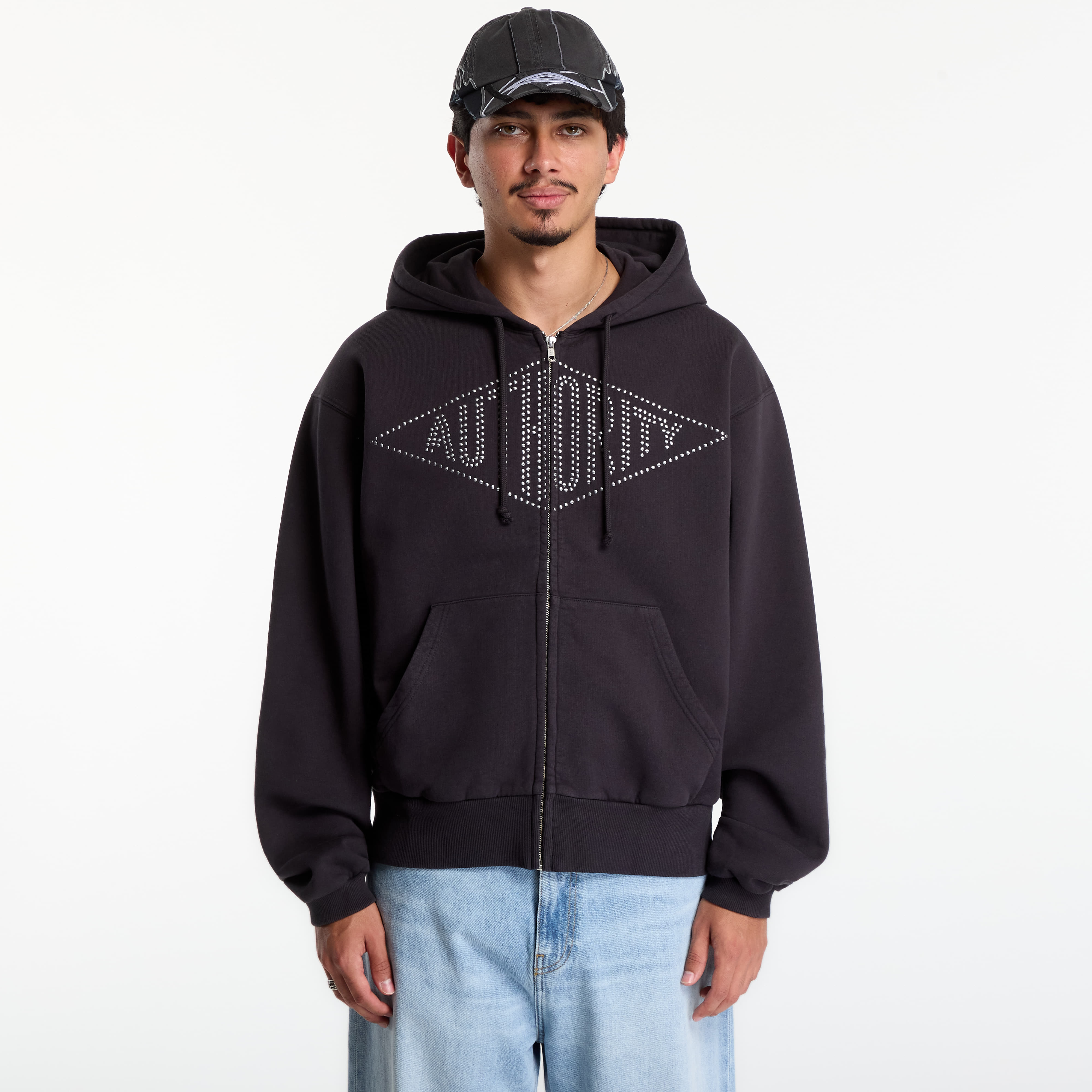 Суитшърт Umbro Authority Zipped Hoodie Washed Black S