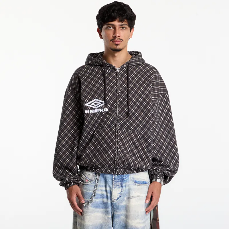 Толстовка Umbro Plaid Masked Hoodie Brown