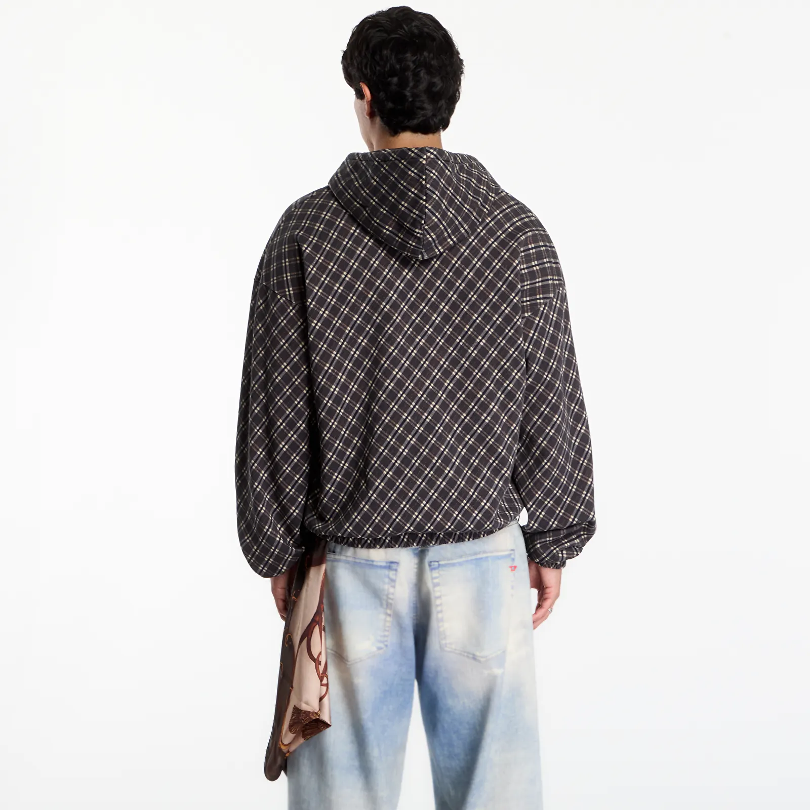 Hoodies and sweatshirts  Umbro Plaid Masked Hoodie Brown