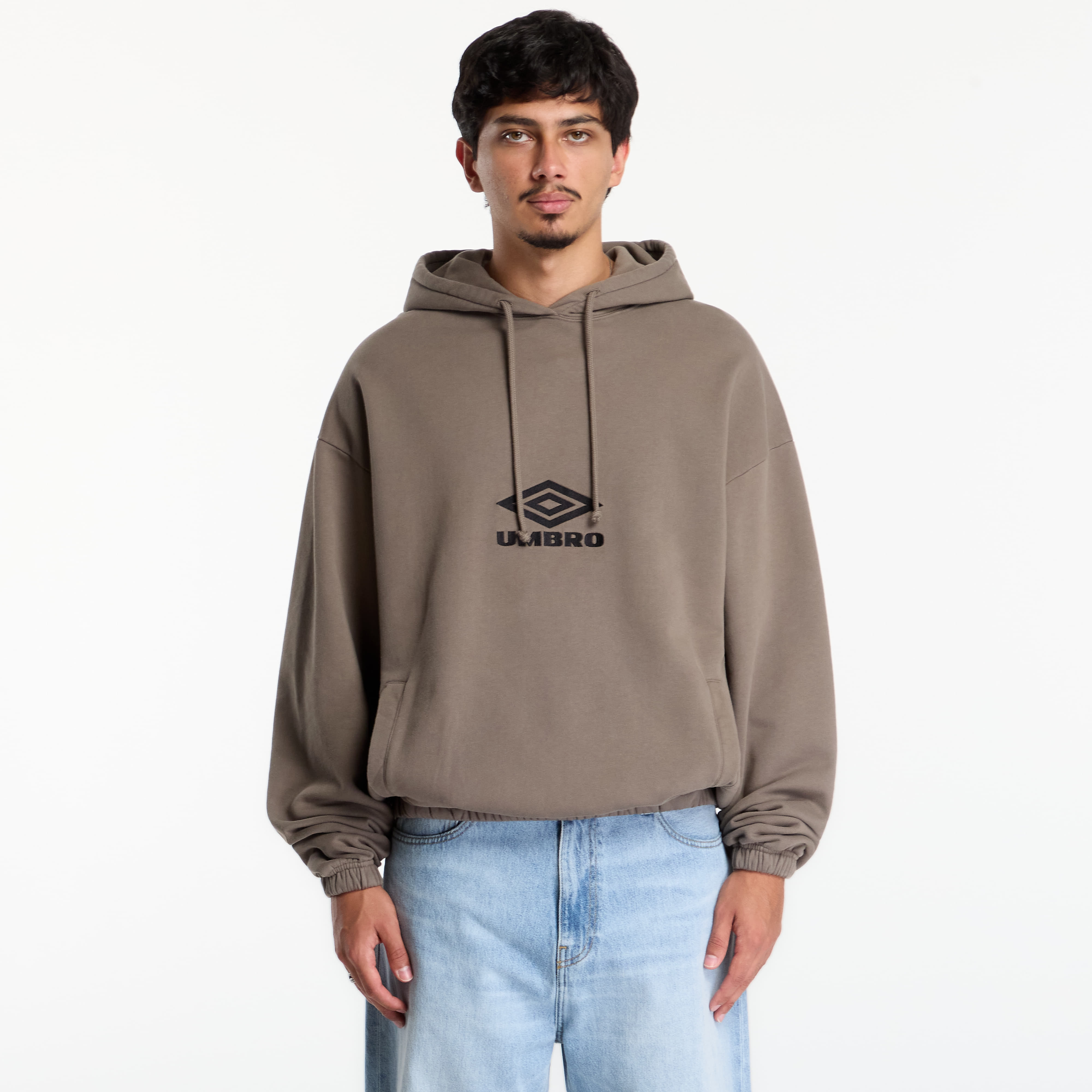 Суитшърт Umbro Og Logo Mask Hoodie Dark Greige L