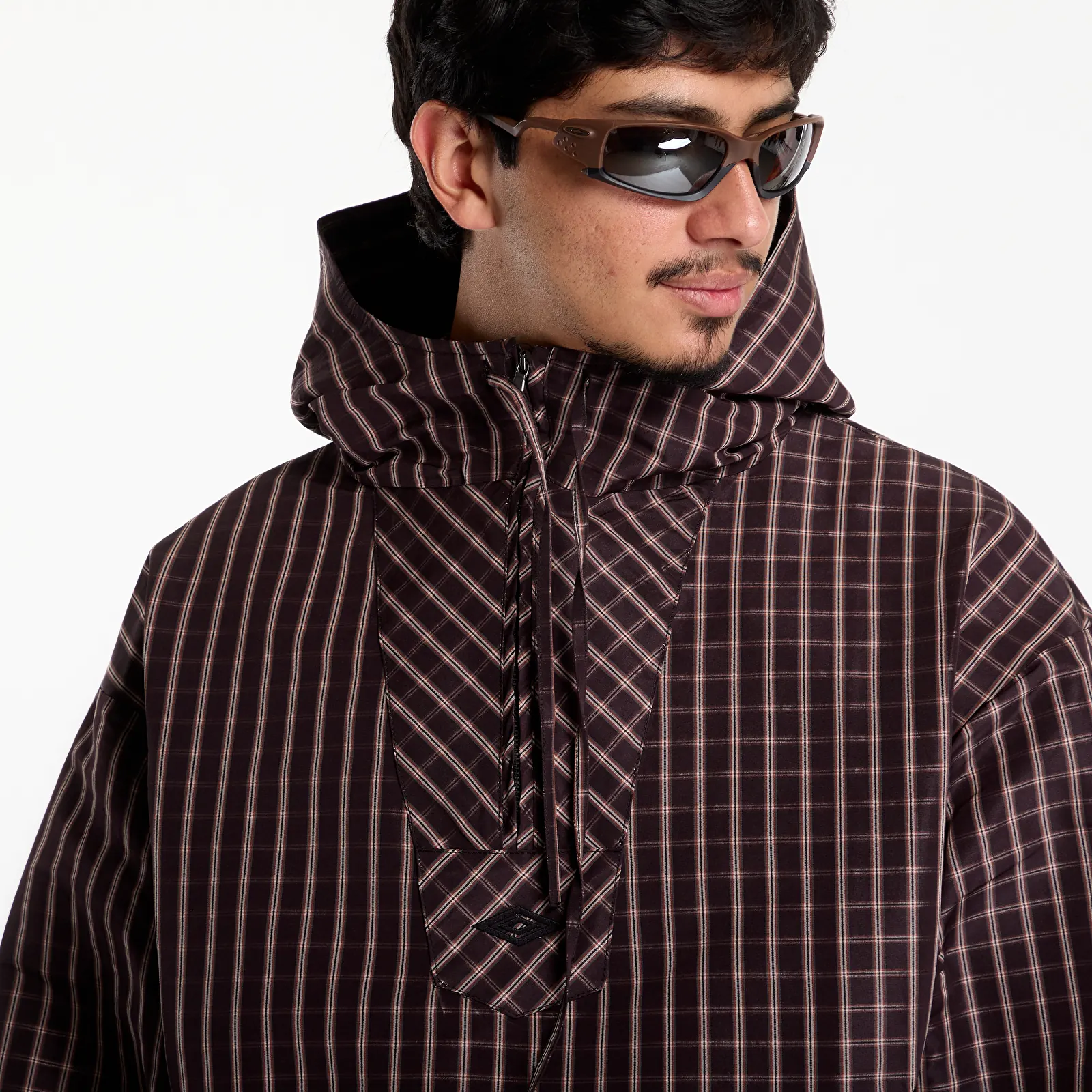 Jacken Umbro Check Masked Anorak Burgundy