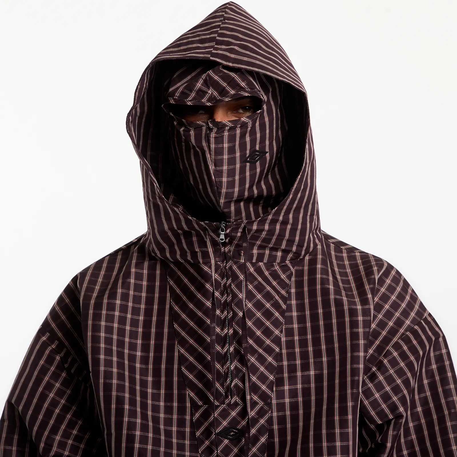Jacken Umbro Check Masked Anorak Burgundy
