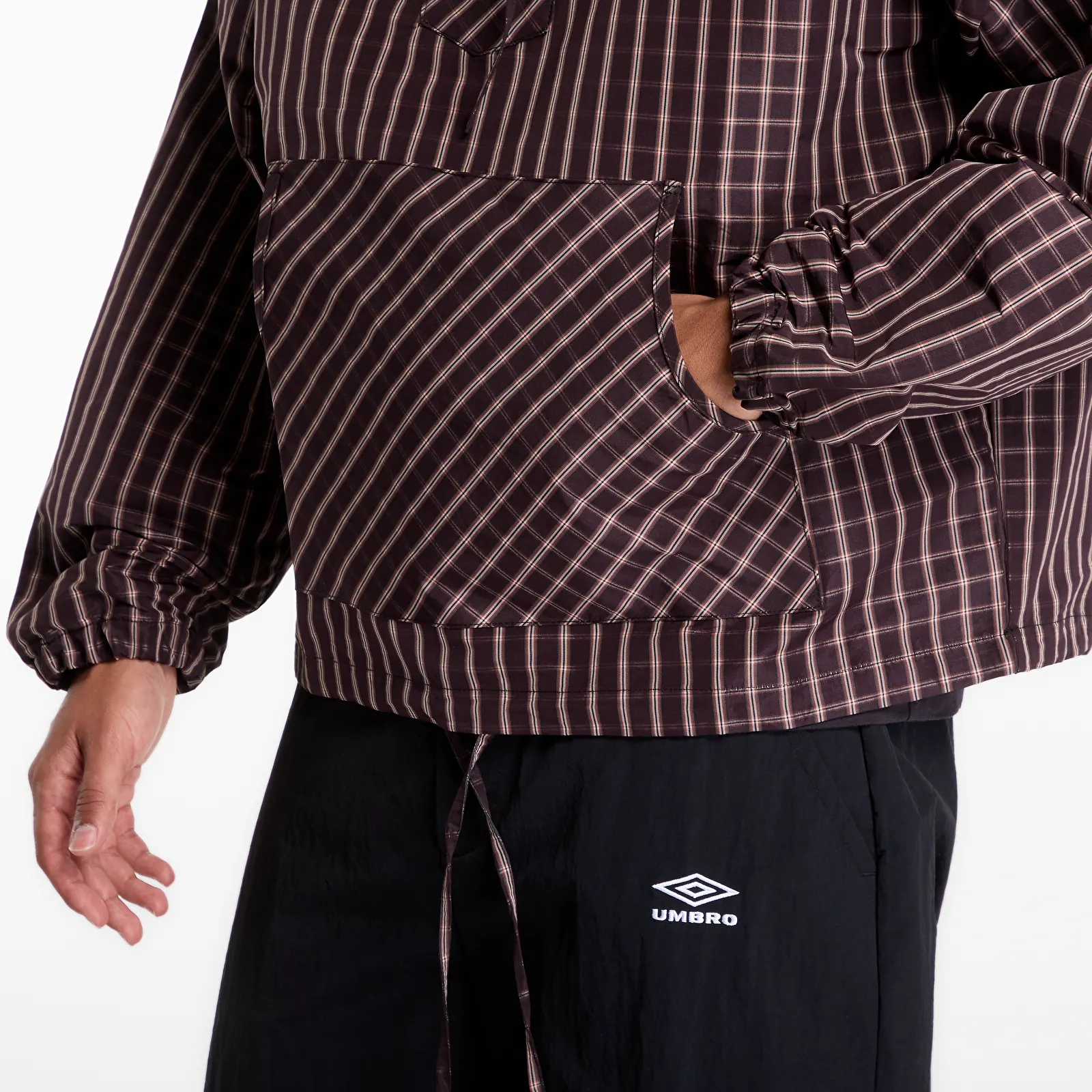 Jacken Umbro Check Masked Anorak Burgundy