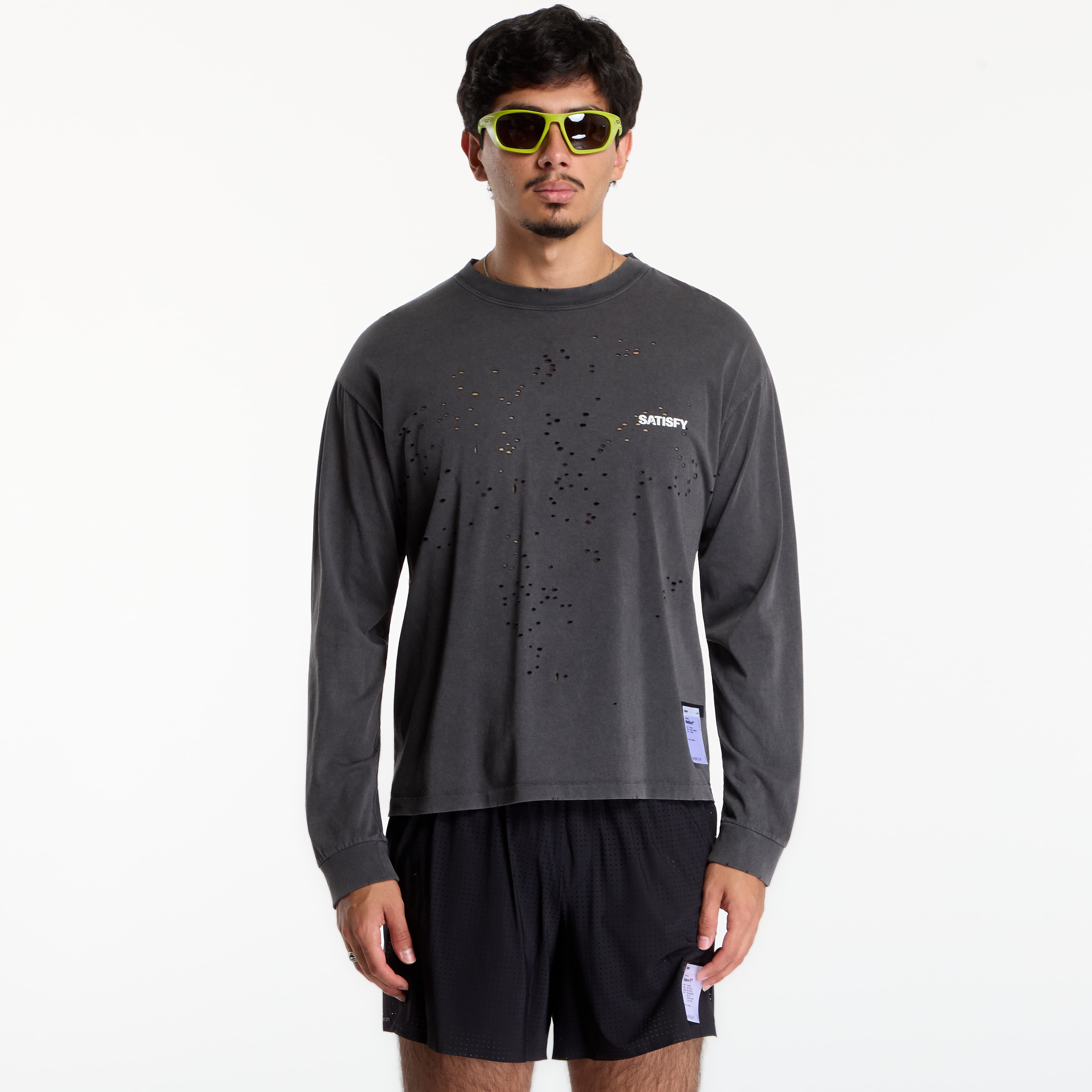 Тениска Satisfy MothTech Long Tee Aged Black M